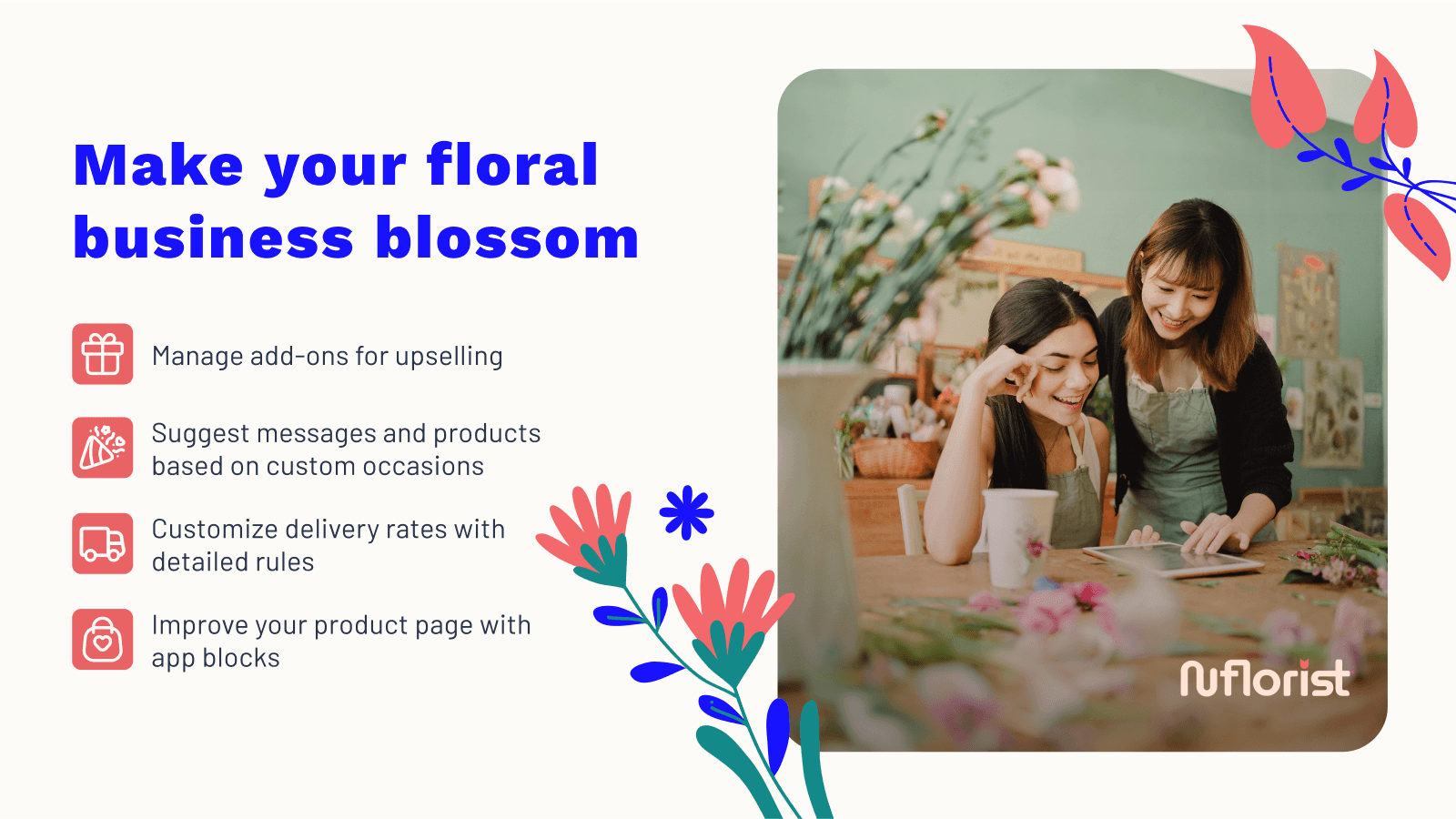 Make your flower business blossom with Nuflorist.