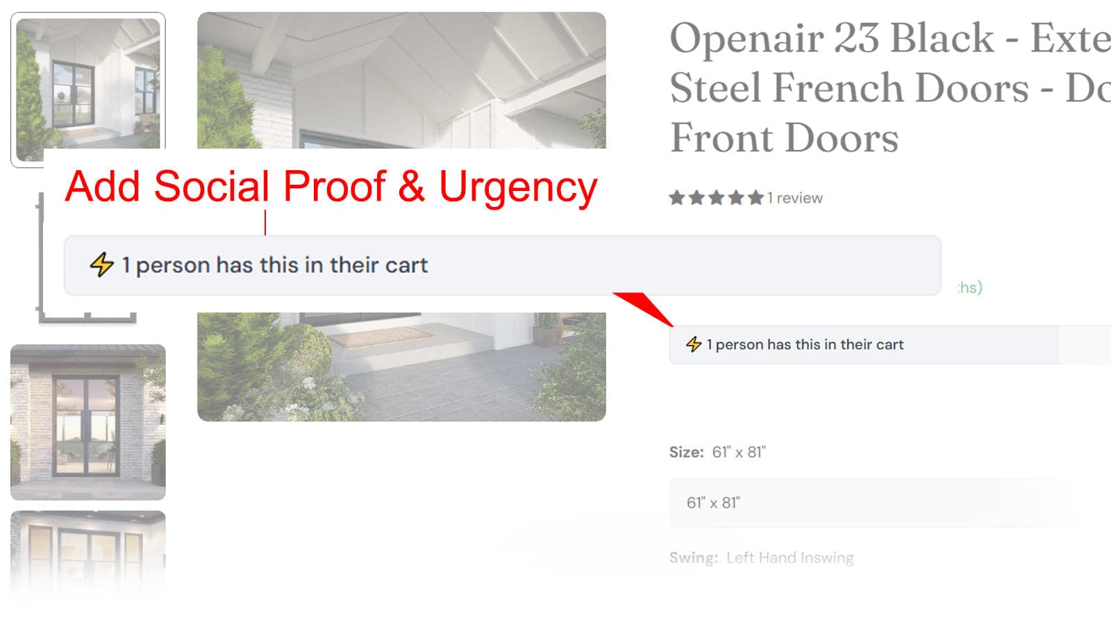 Create instant urgency and social proof