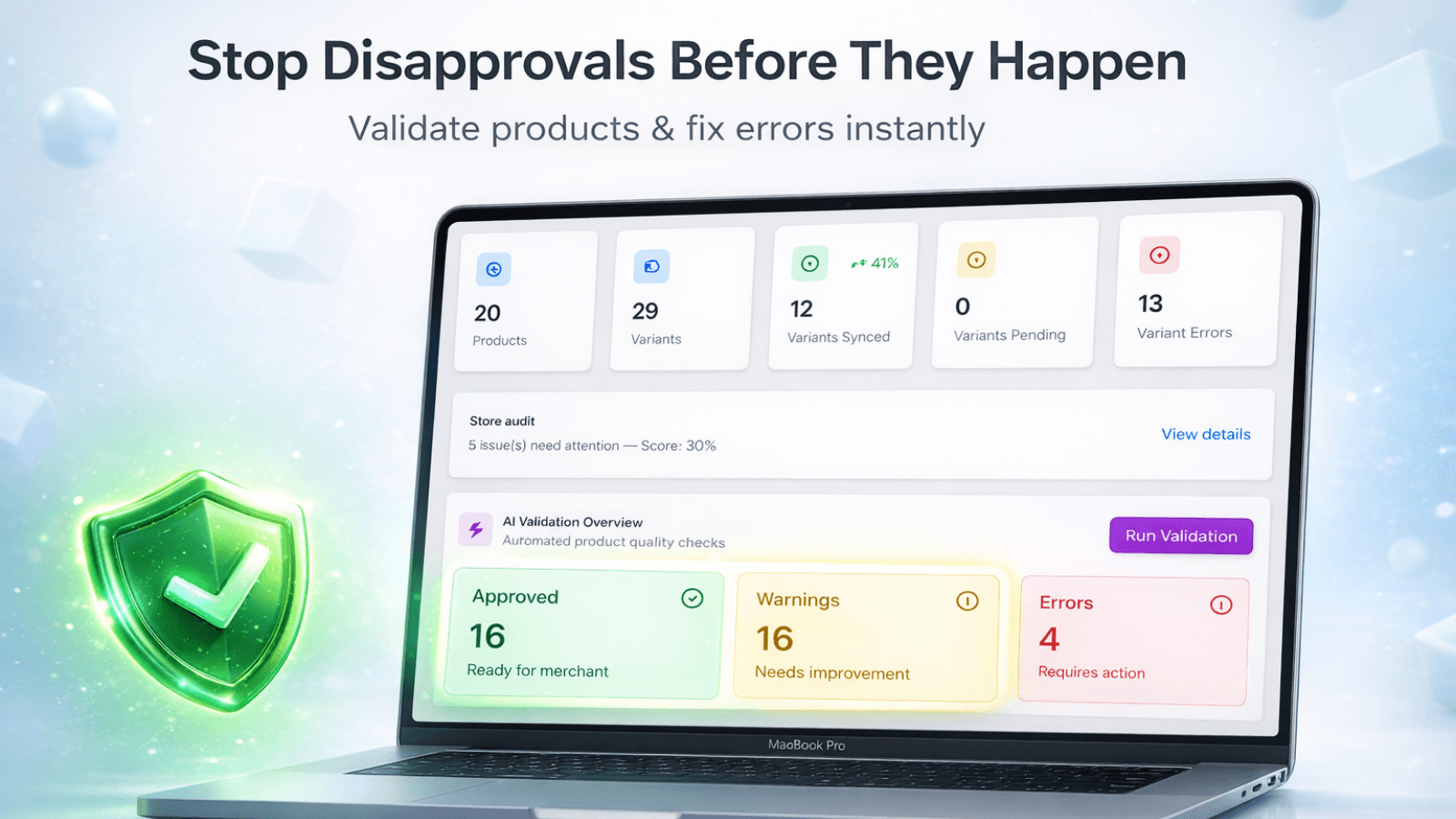 Stop Google disapprovals with AI feed validation