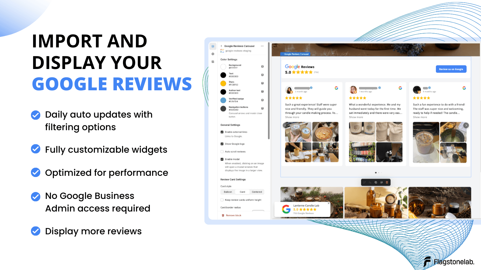 Import and display your google reviews.