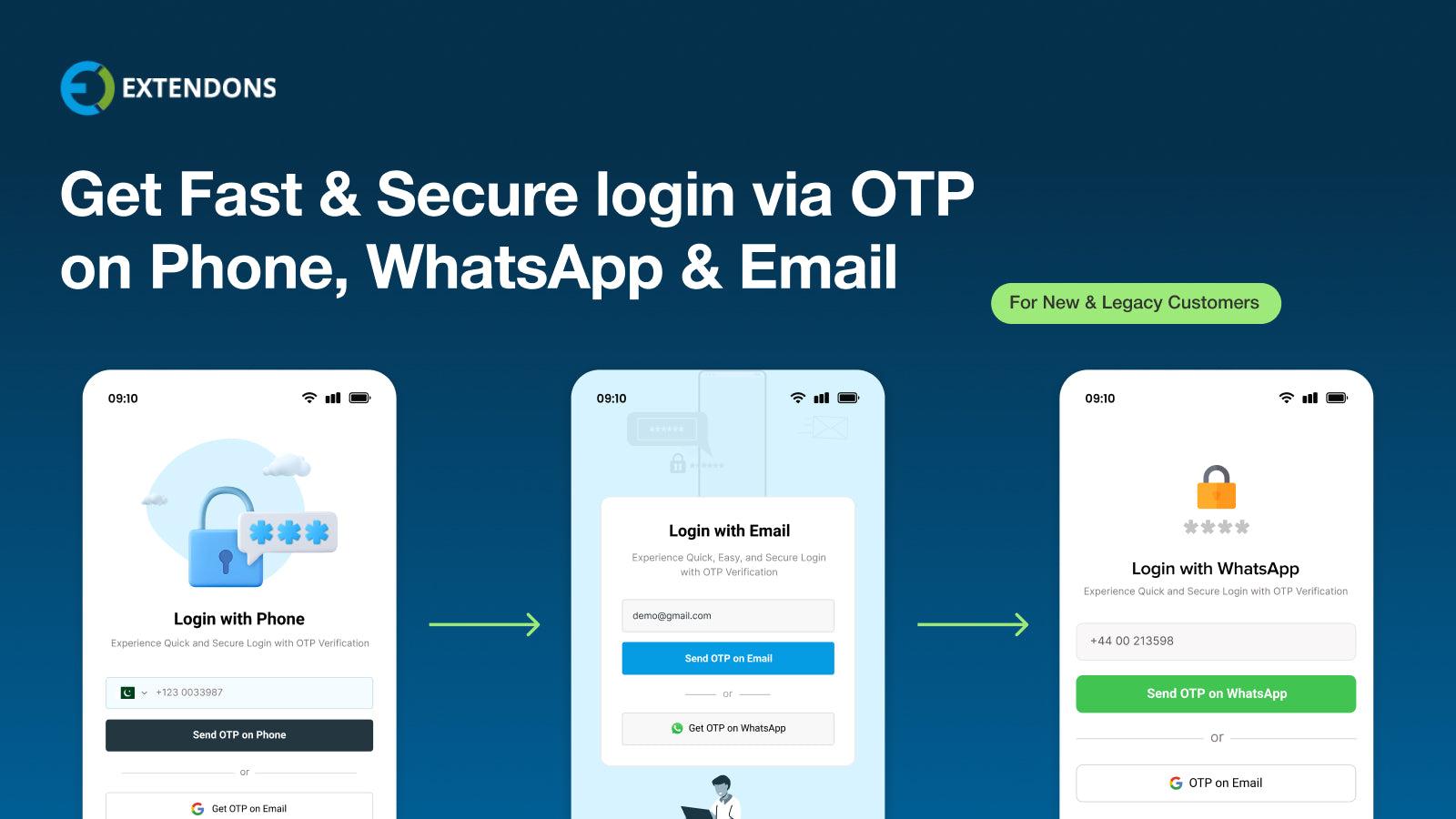 Extendons OTP Login with Phone - Login My Phone Number