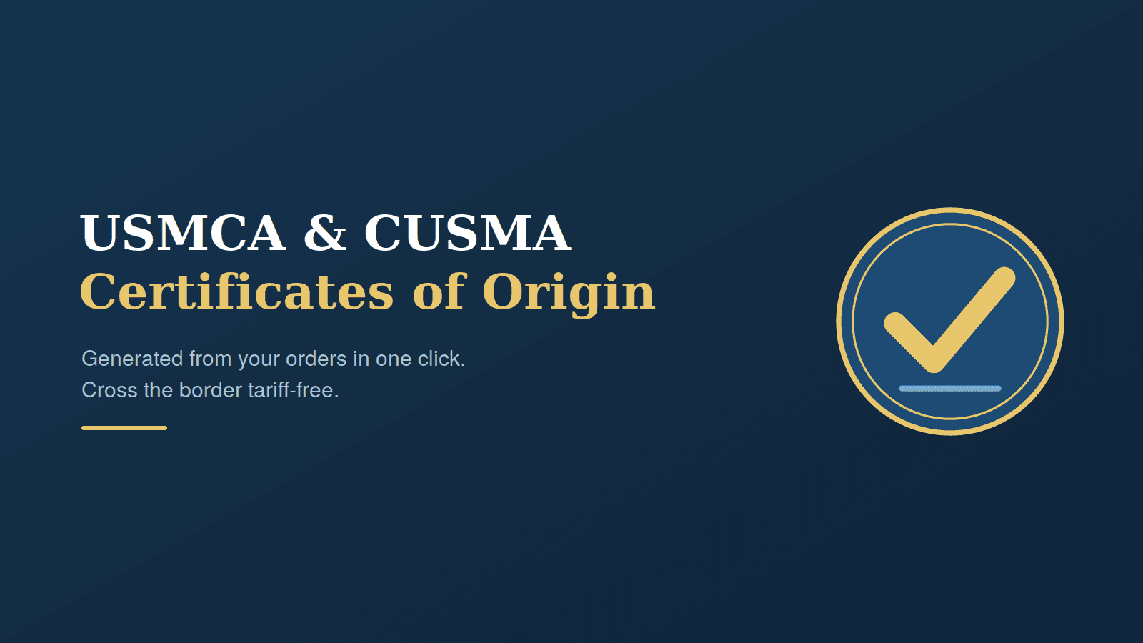 USMCA and CUSMA certificate of origin app for Shopify