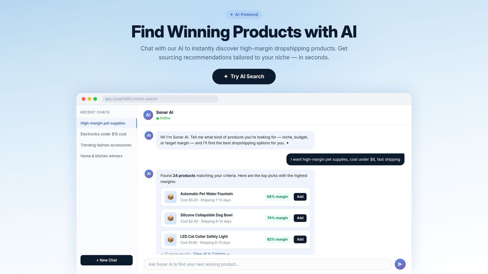 AI-powered discovery products research time with fast time