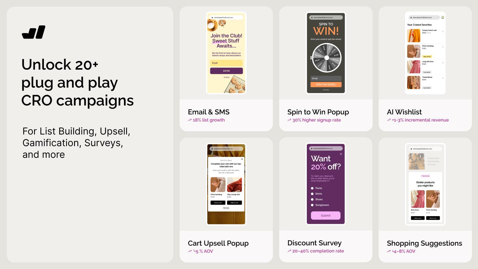 CRO - AI Popups, Notifications, Web Push