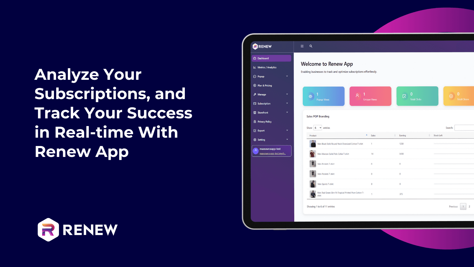 analyze your subscription and track you success