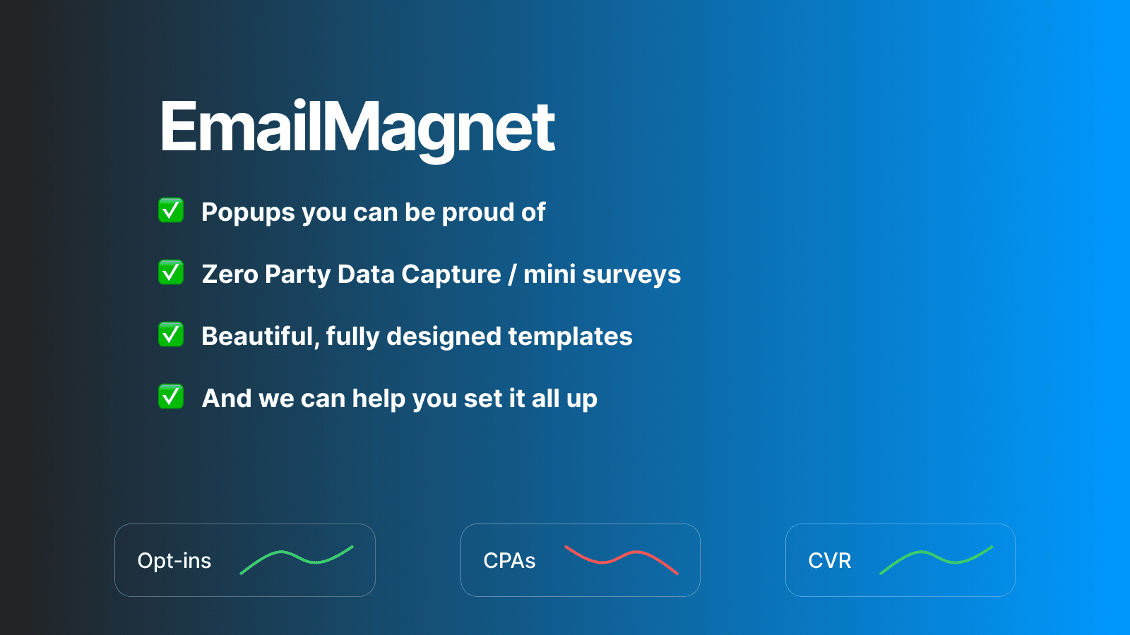 EmailMagnet helps you create popups you can be proud of