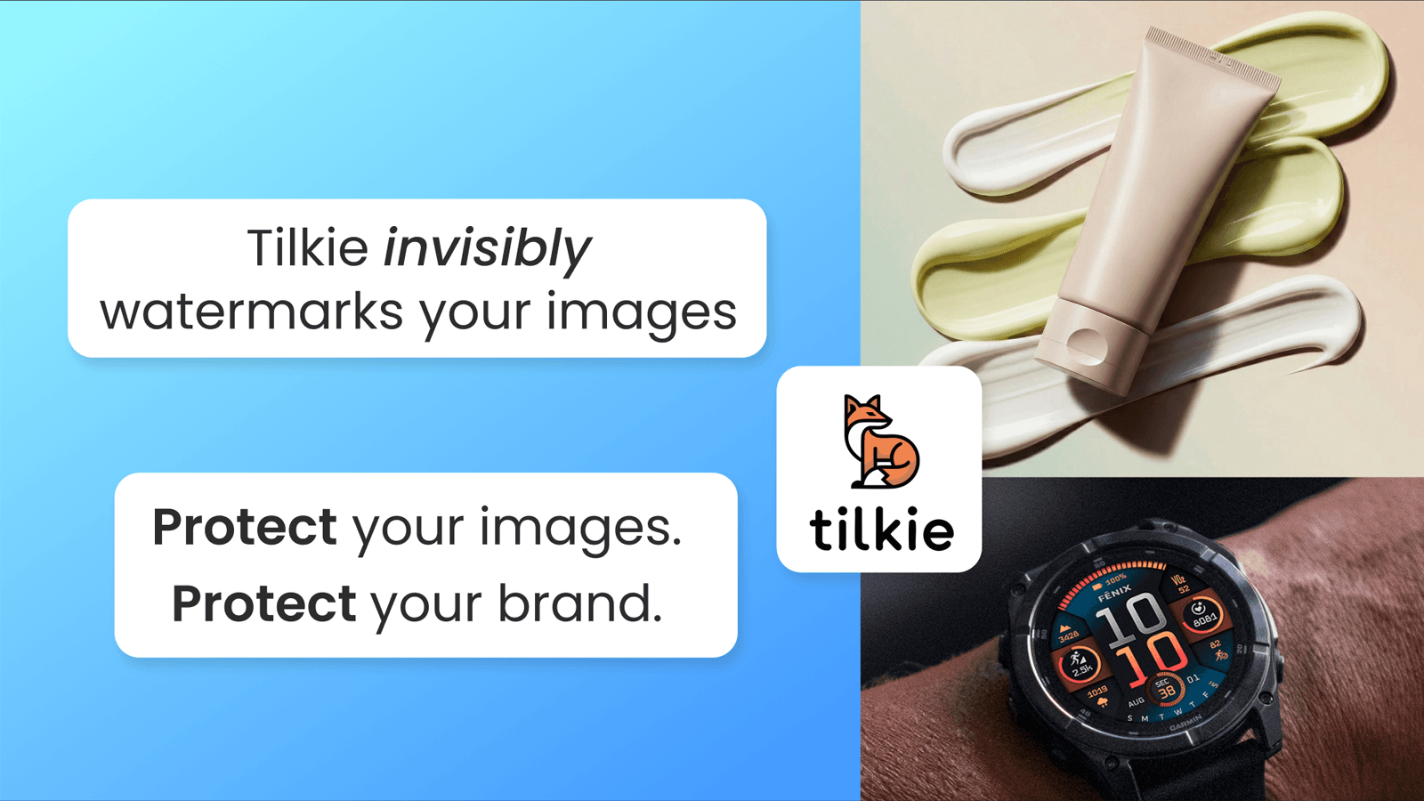 Tilkie protects your images with invisible watermarks