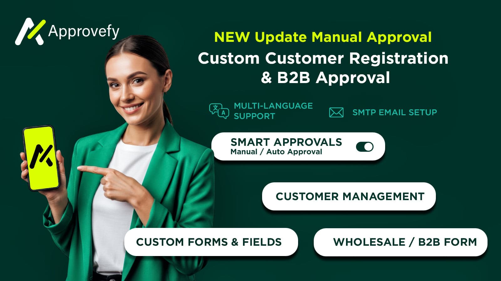 Approvefy B2B registration and approval app