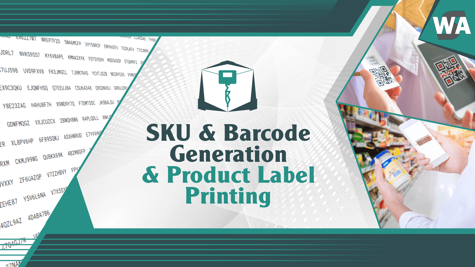 SKU & barcode generator for printing product labels (GTIN, UPC)
