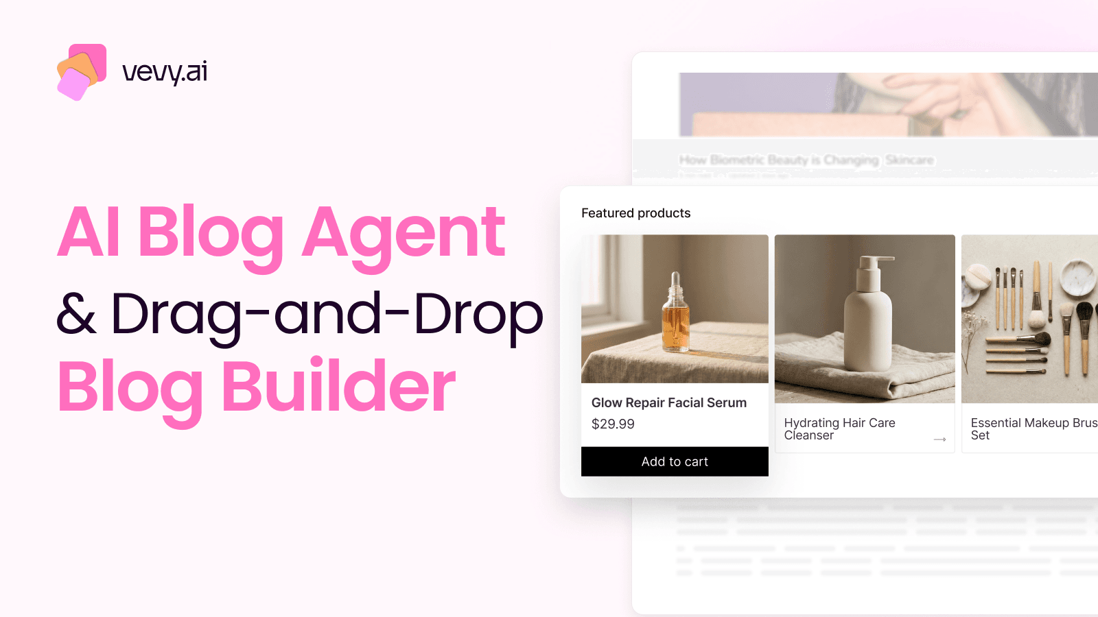 blog builder, AI blog writer, and drag-and-drop editor for blog