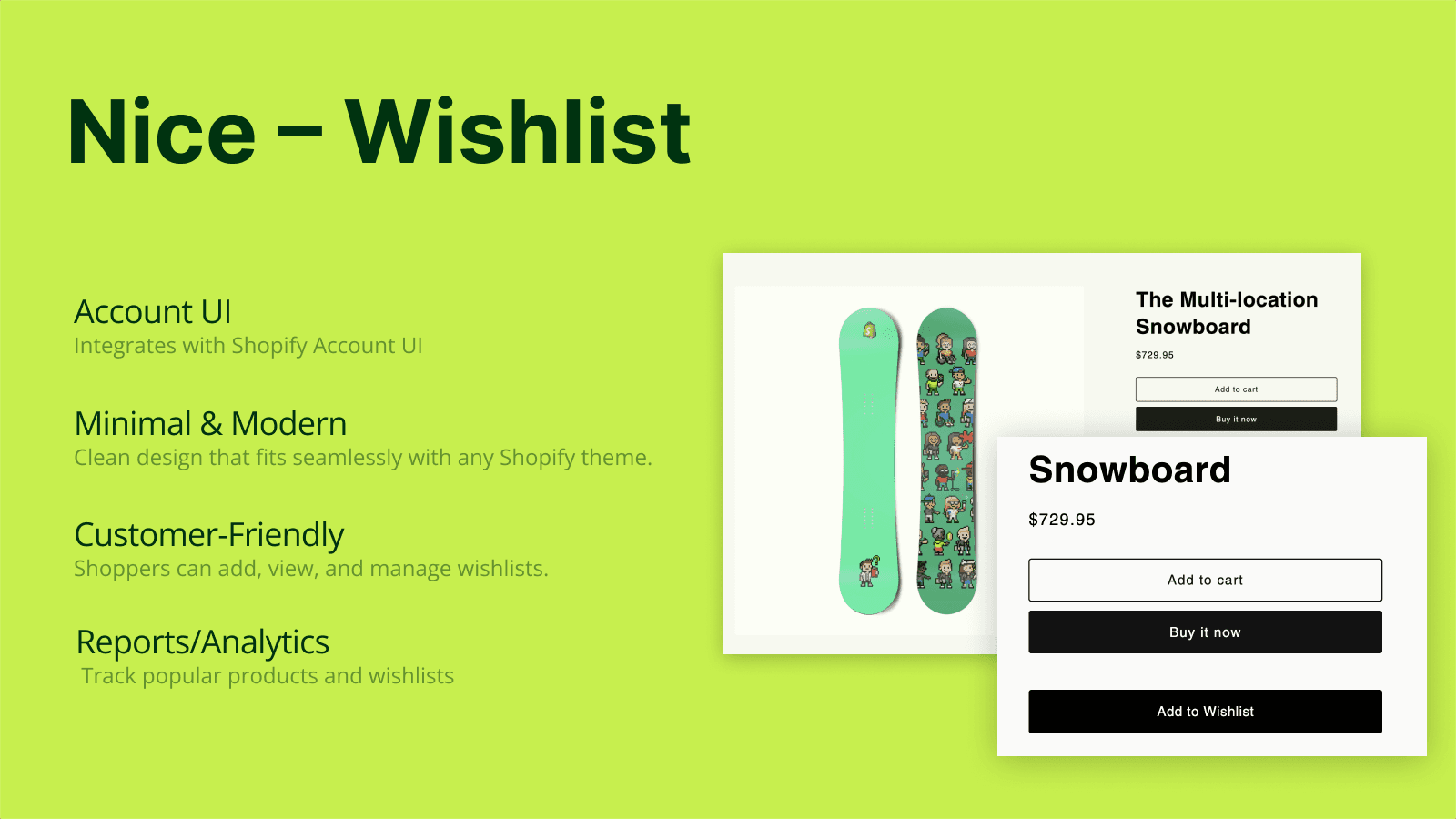 Nice Wishlist, Features