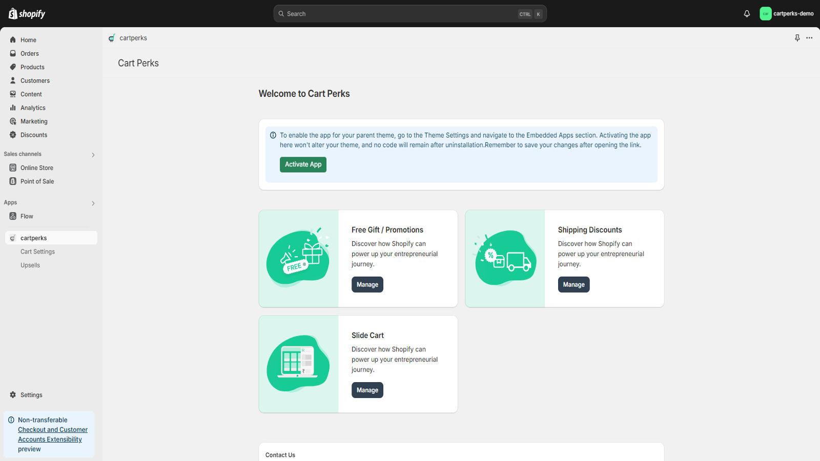 CartPerks - Slide Carts and Discounts