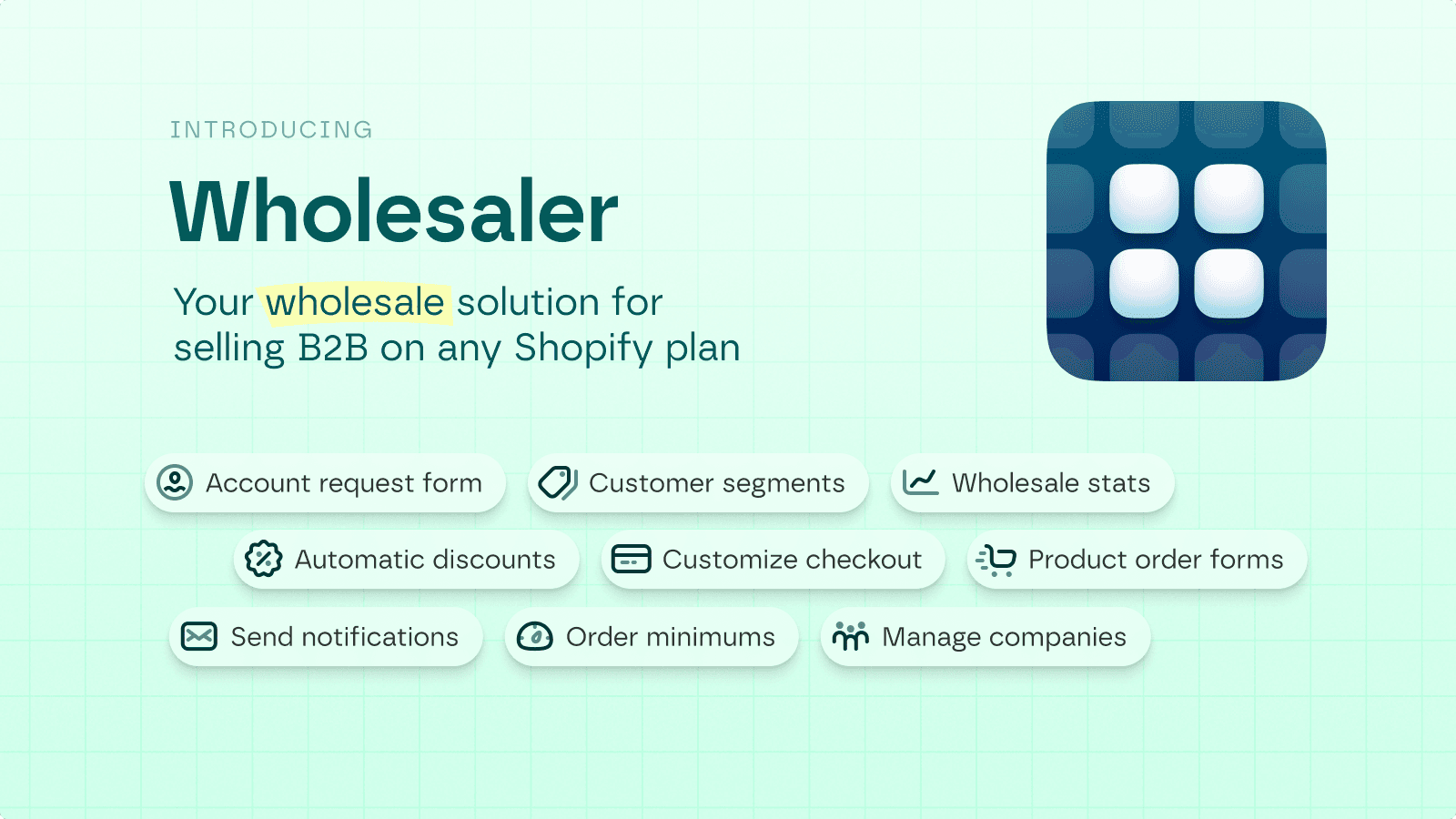 Your wholesale solution on Shopify