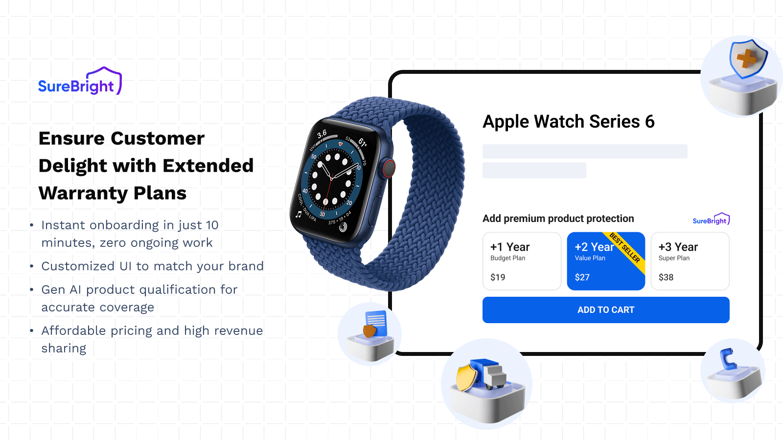 Extended Warranty embedded on the product page