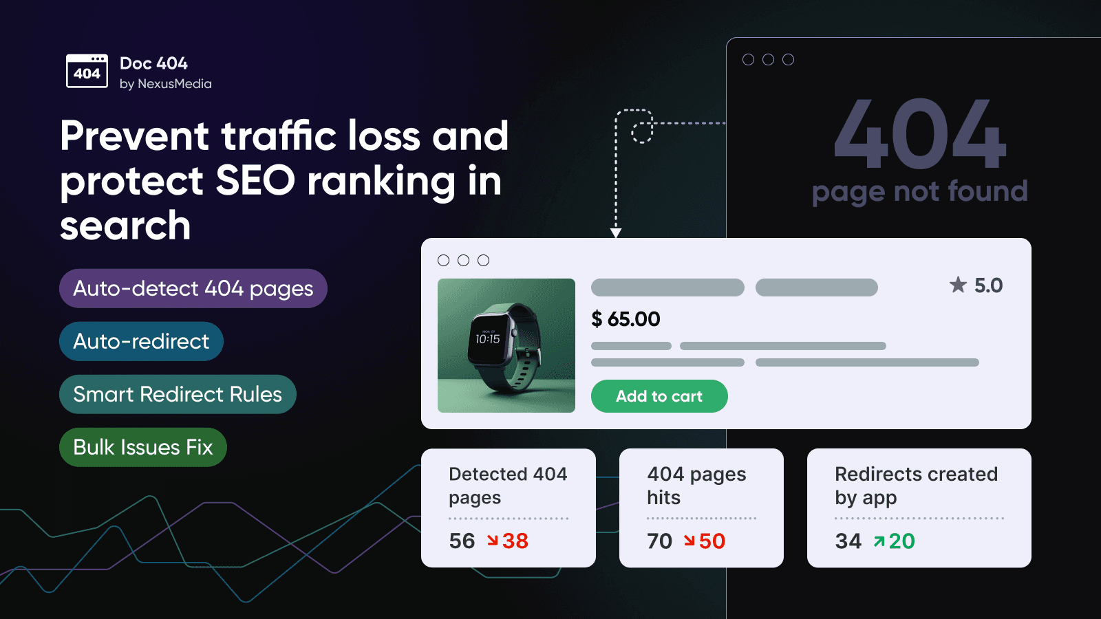 Doc 404 Redirect and Broken links repair Shopify app