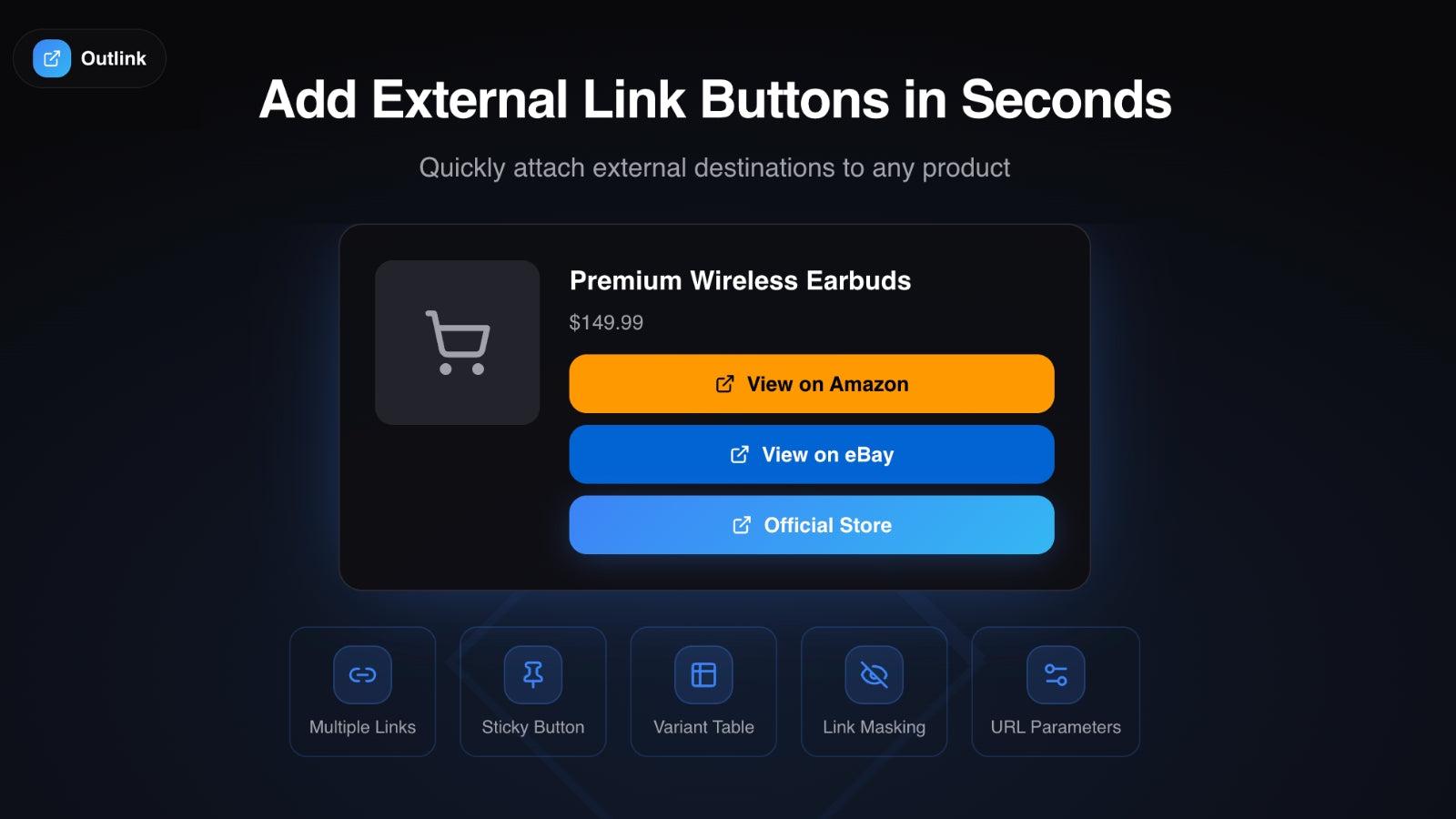 External link buttons for product pages