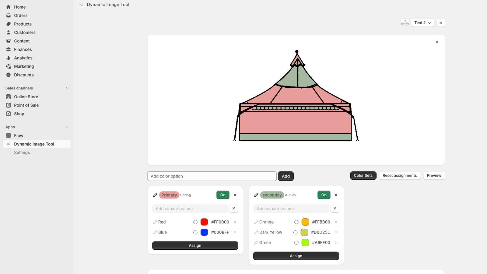 Program in your product variations.