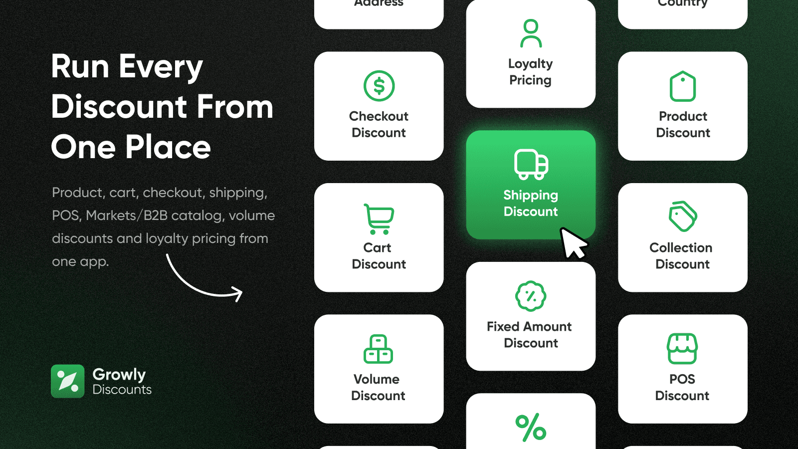 All discount types in one app.