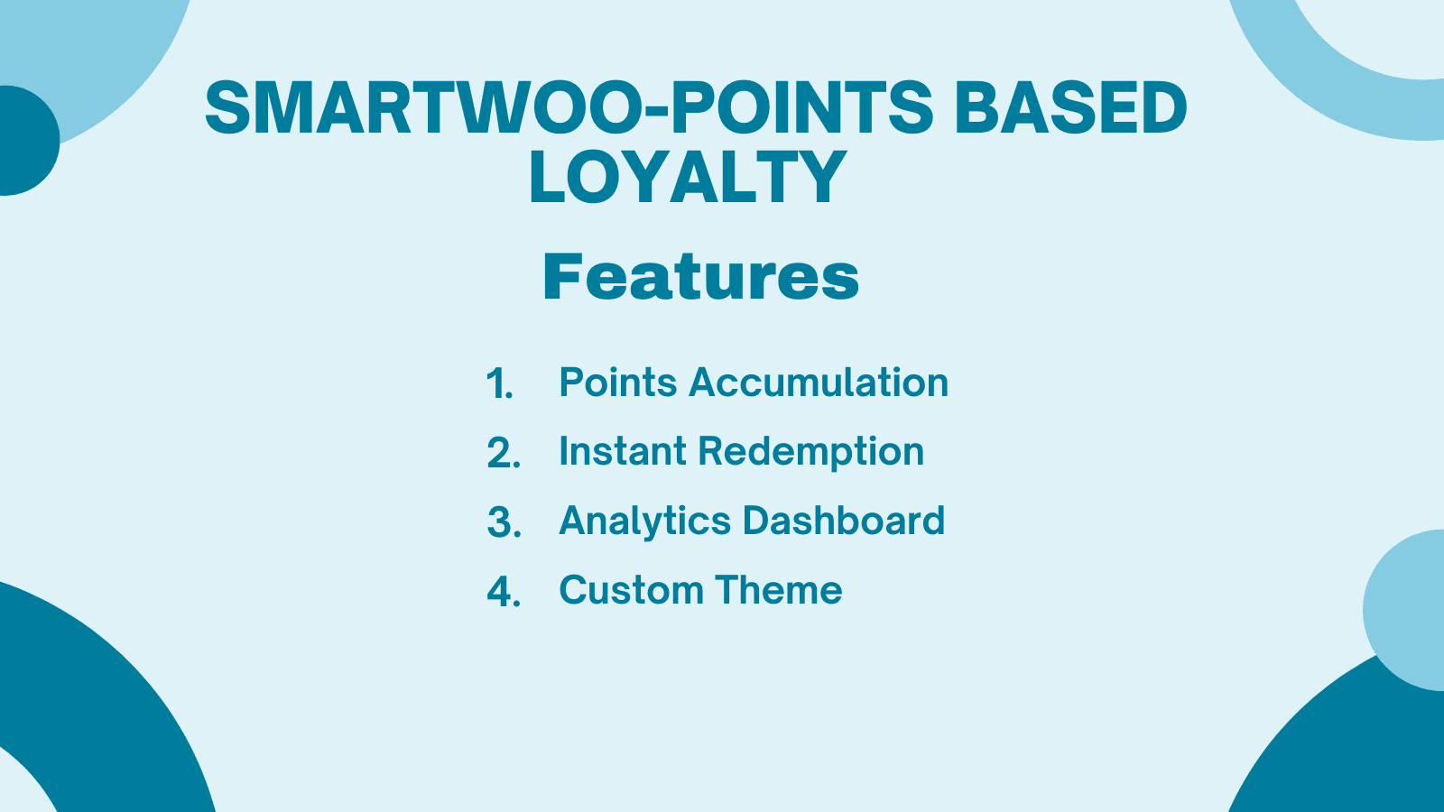 Features of SmartWoo-Points based Loyalty