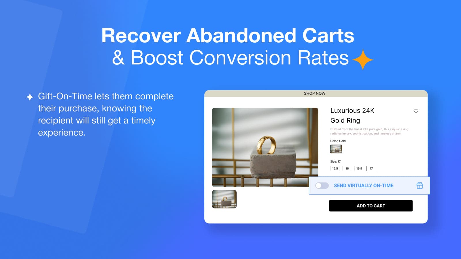 Recover Abandoned Carts GiftOnTime