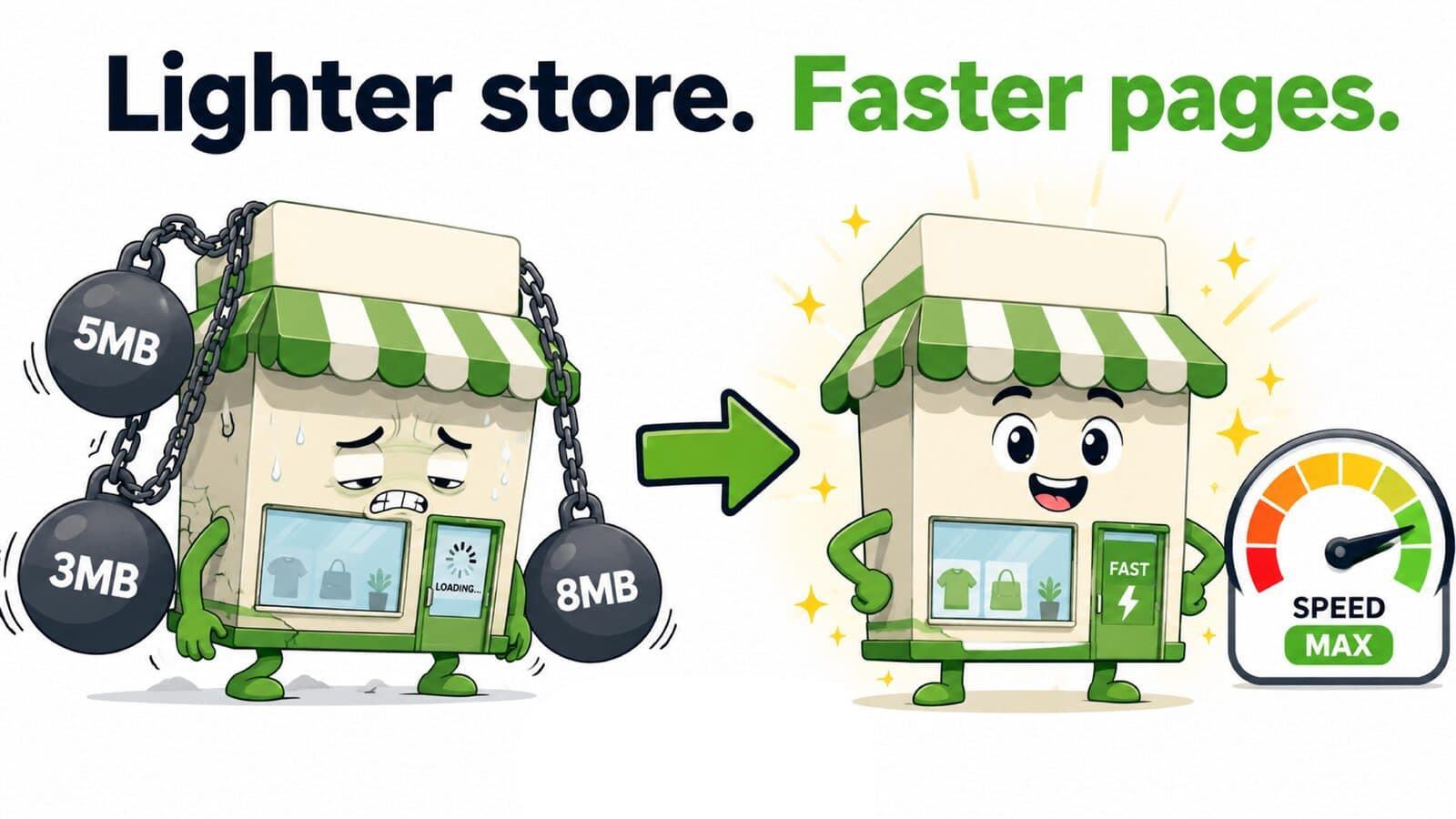 Shrink heavy product images. Speed up your store.