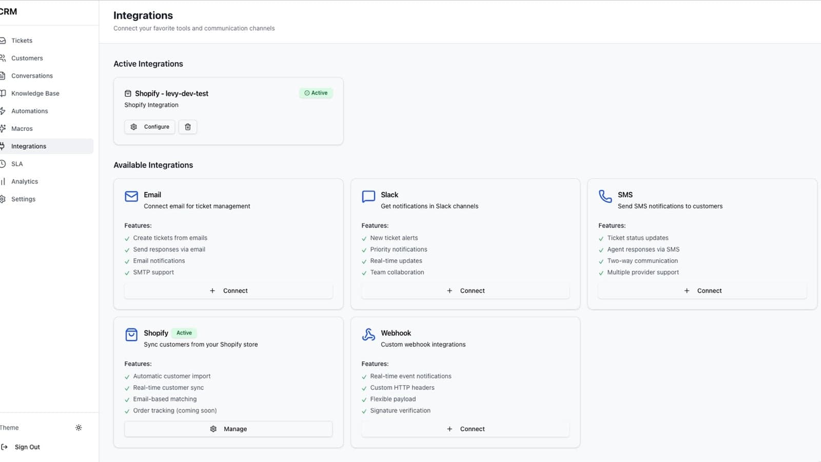 Shopify CRM Integration