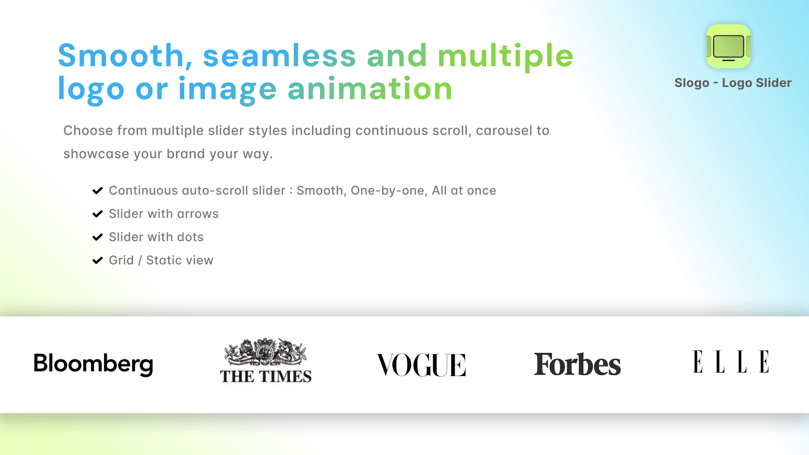 Logo slider screenshot