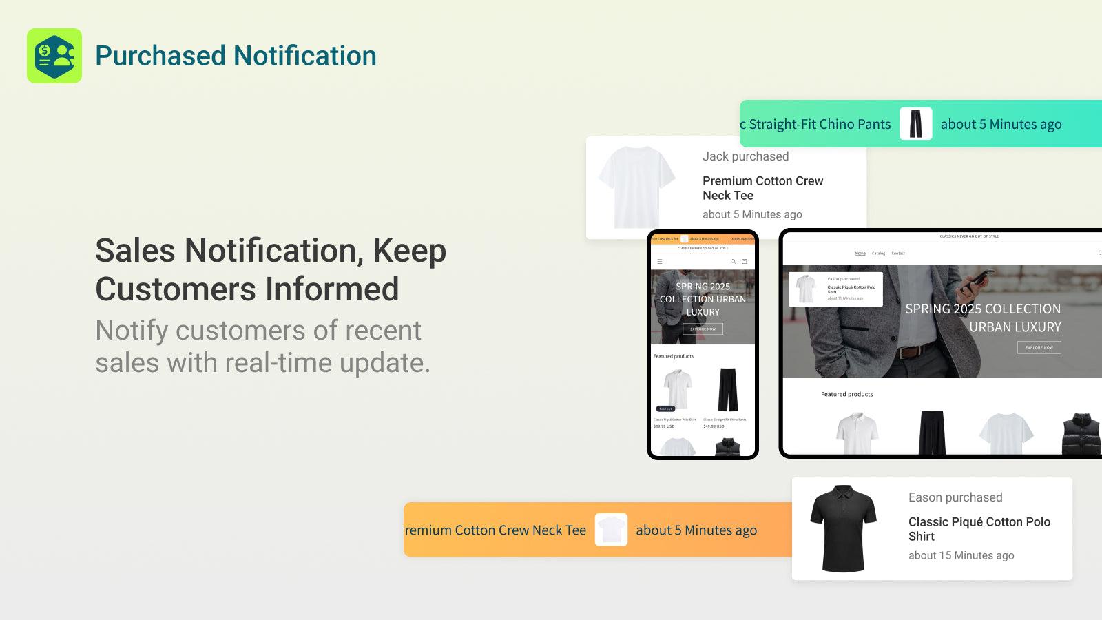 Sales Notification, Keep Customers Informed