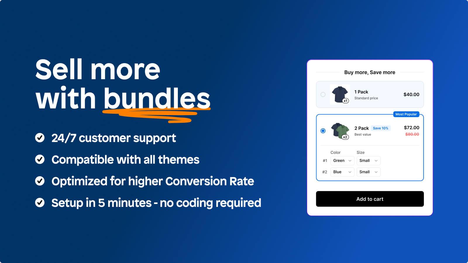 Tiered bundle pricing widget displays savings on product pages