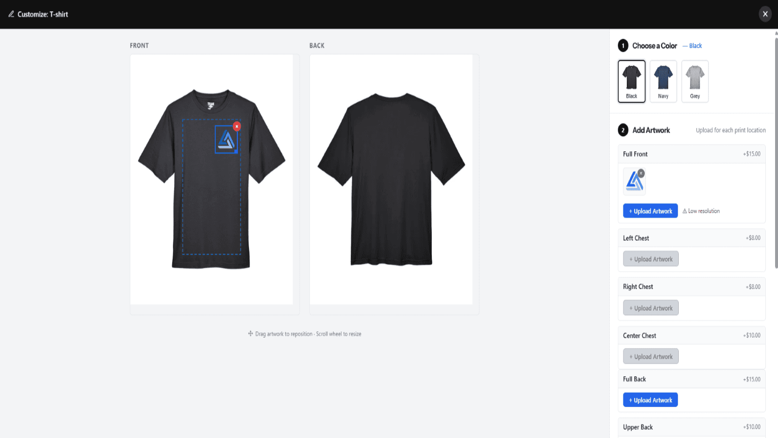Tshirt customization