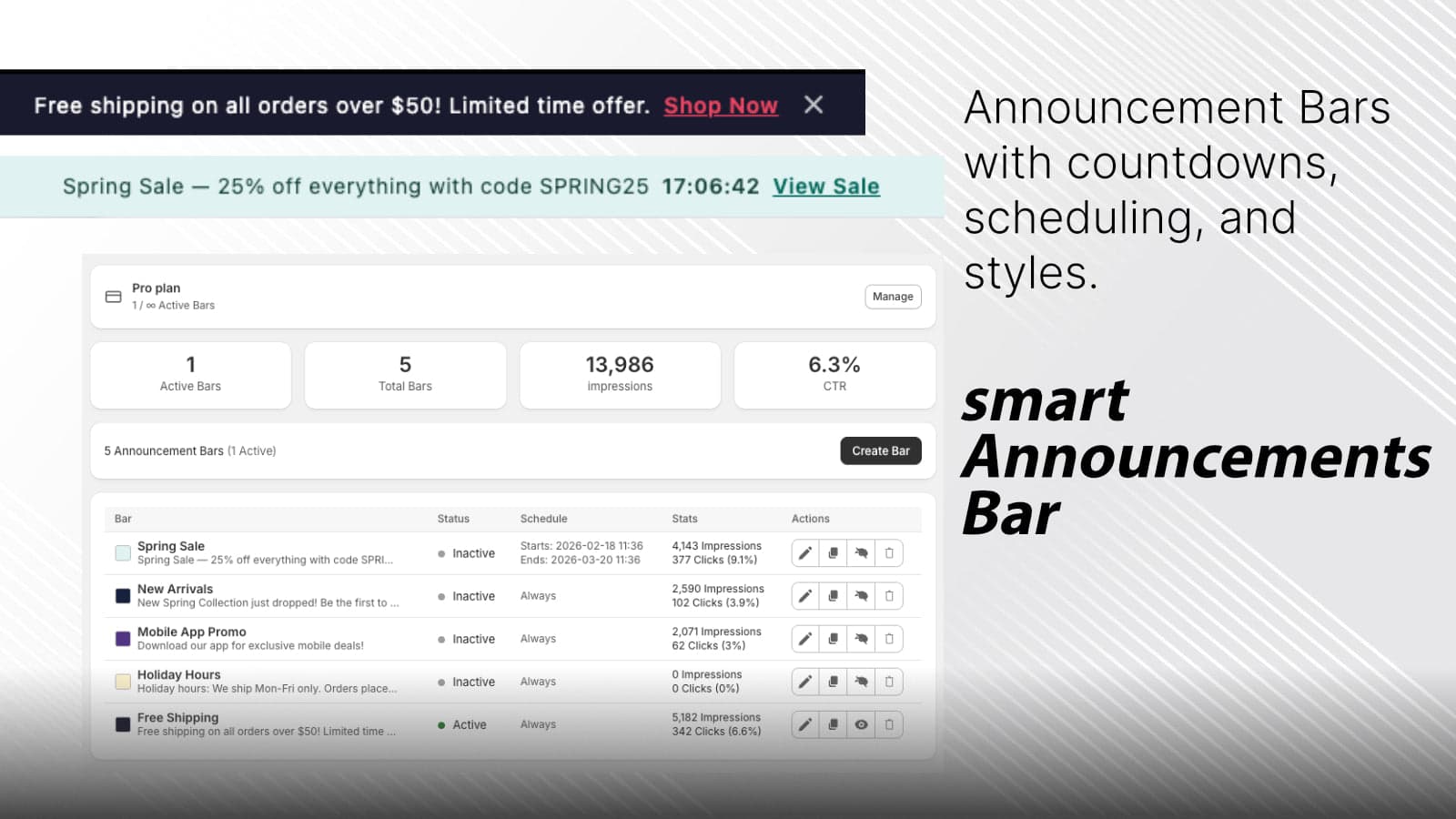 Smart Announcements Bar