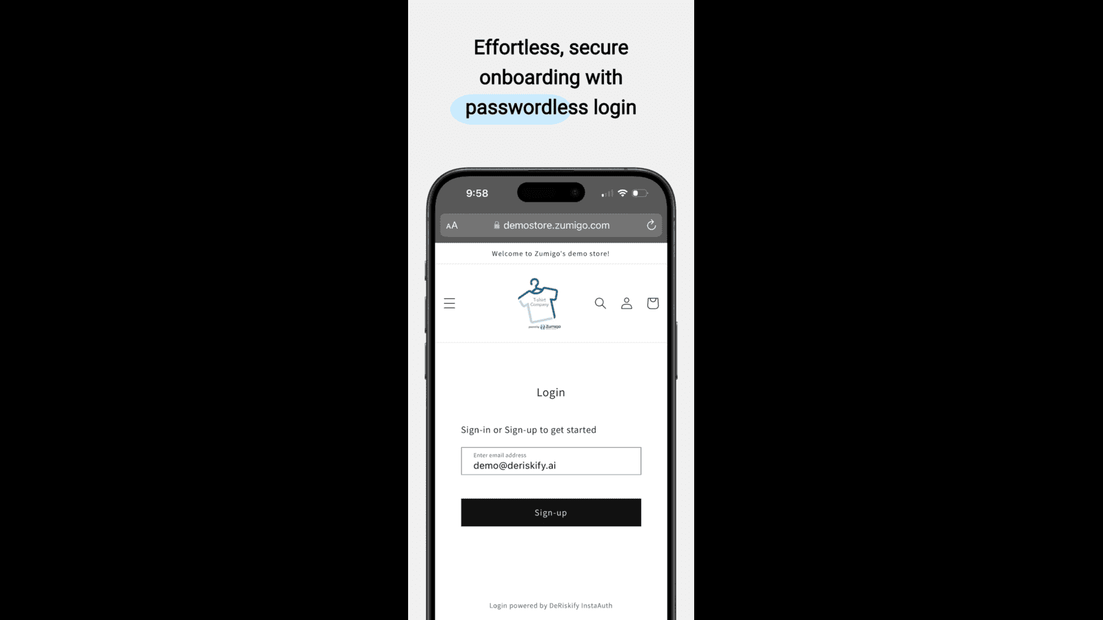 Effortless, secure onboarding with passwordless login