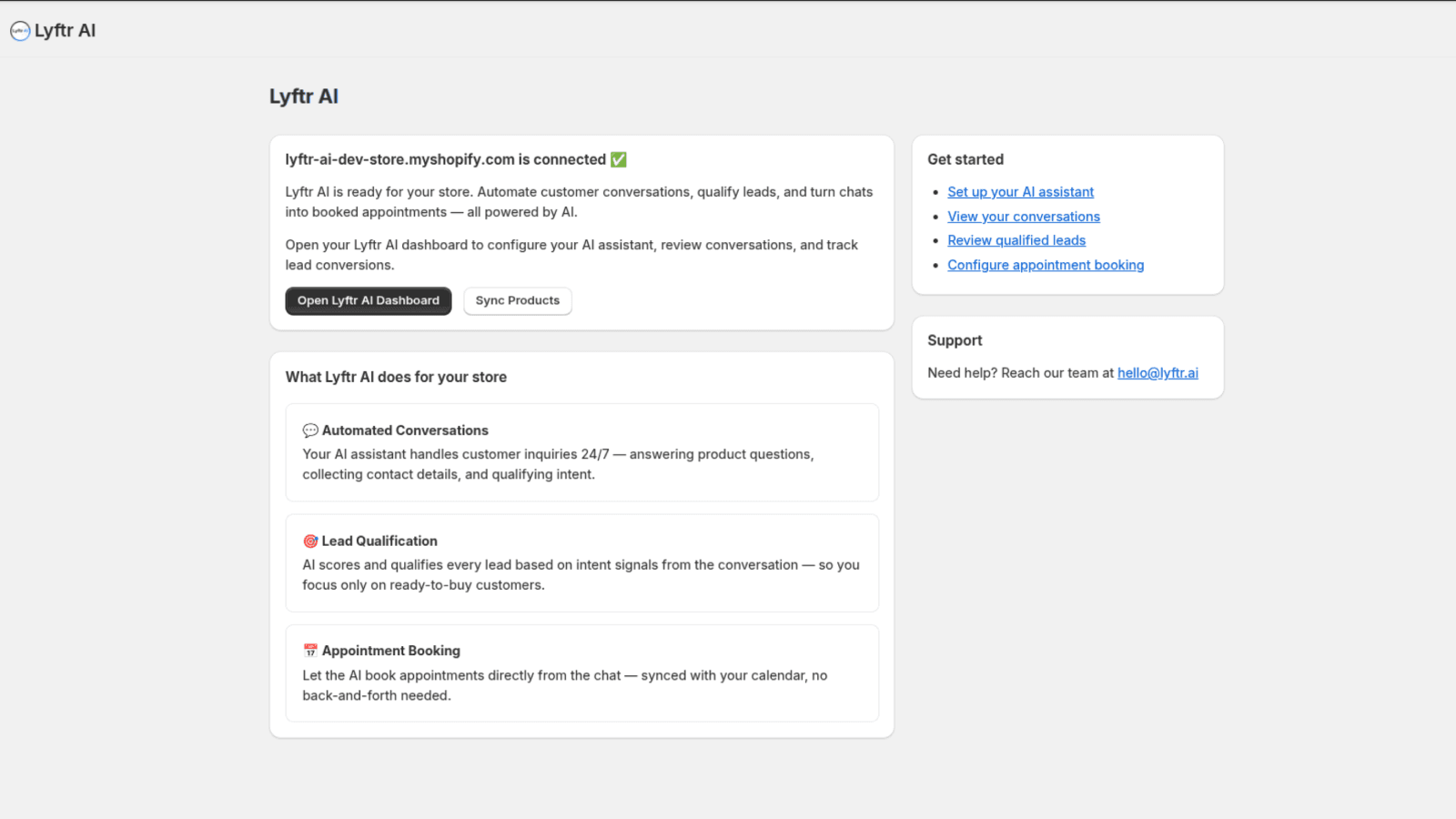 Landing page