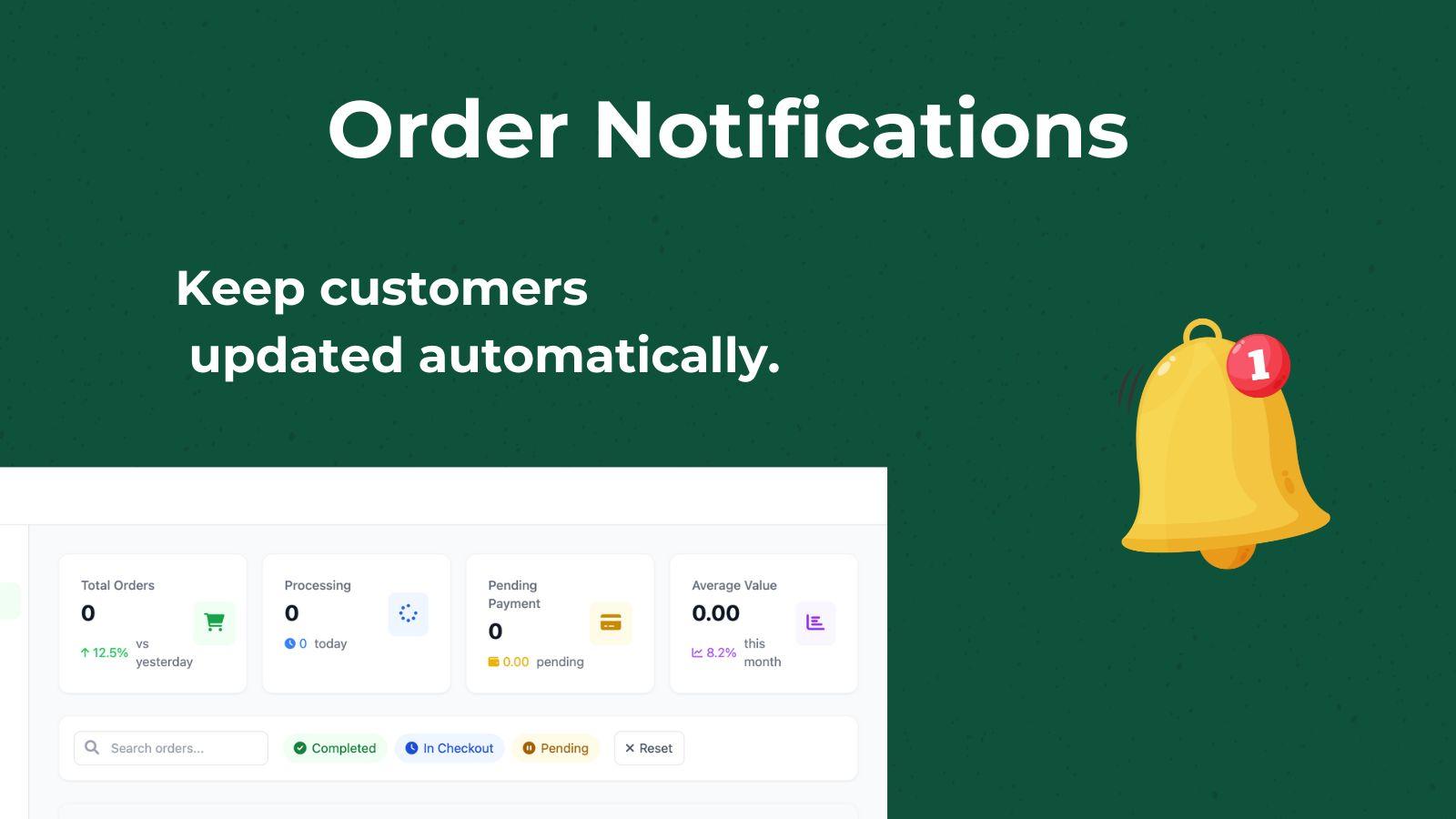 order notifications