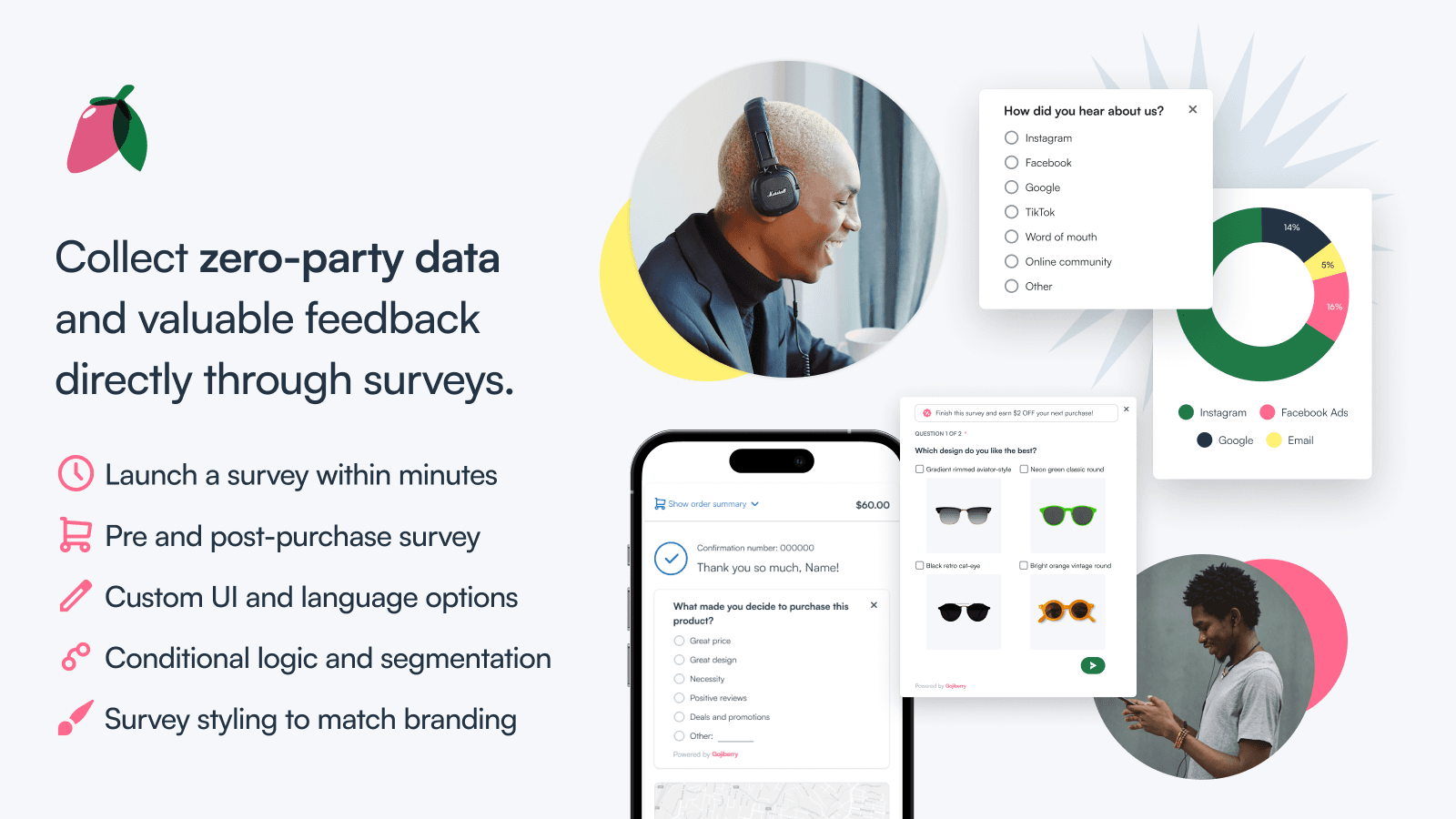 Collect zero-party data directly through surveys