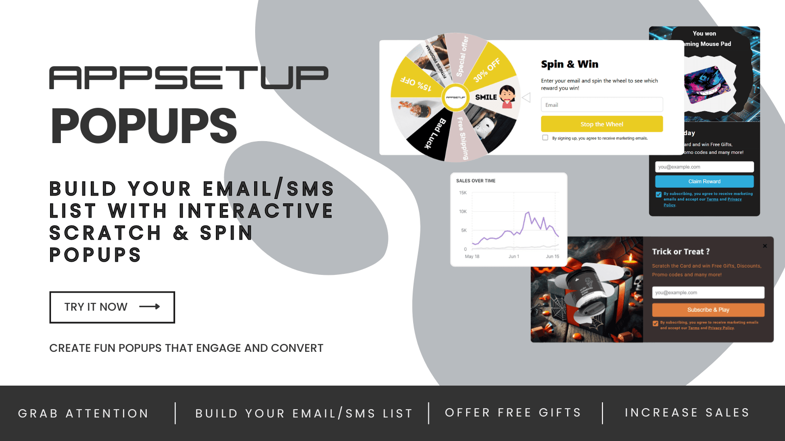 Create popups and customize settings
