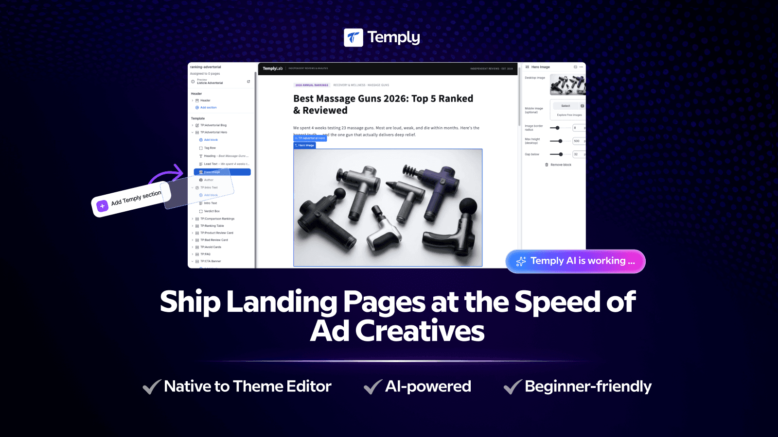 Pre-built funnel templates
