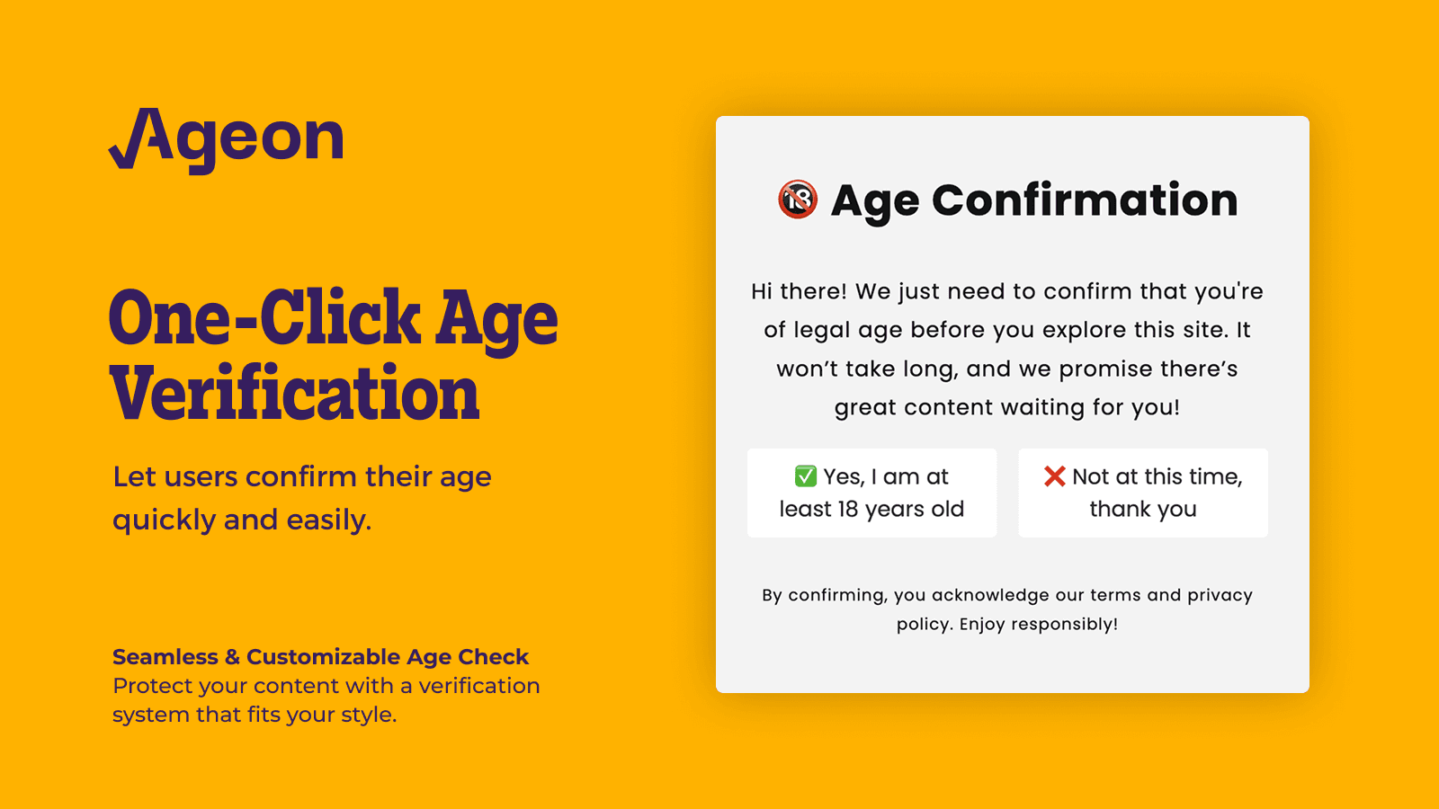 Ageon - One-Click Age Verification