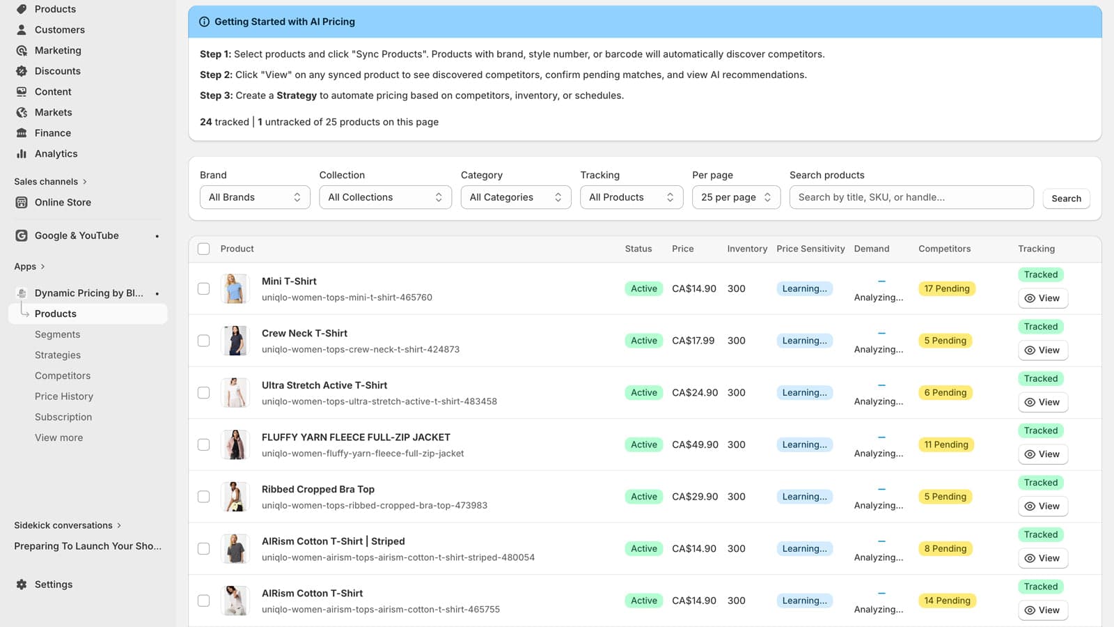 Blizzard AI Dynamic Pricing Sync Products