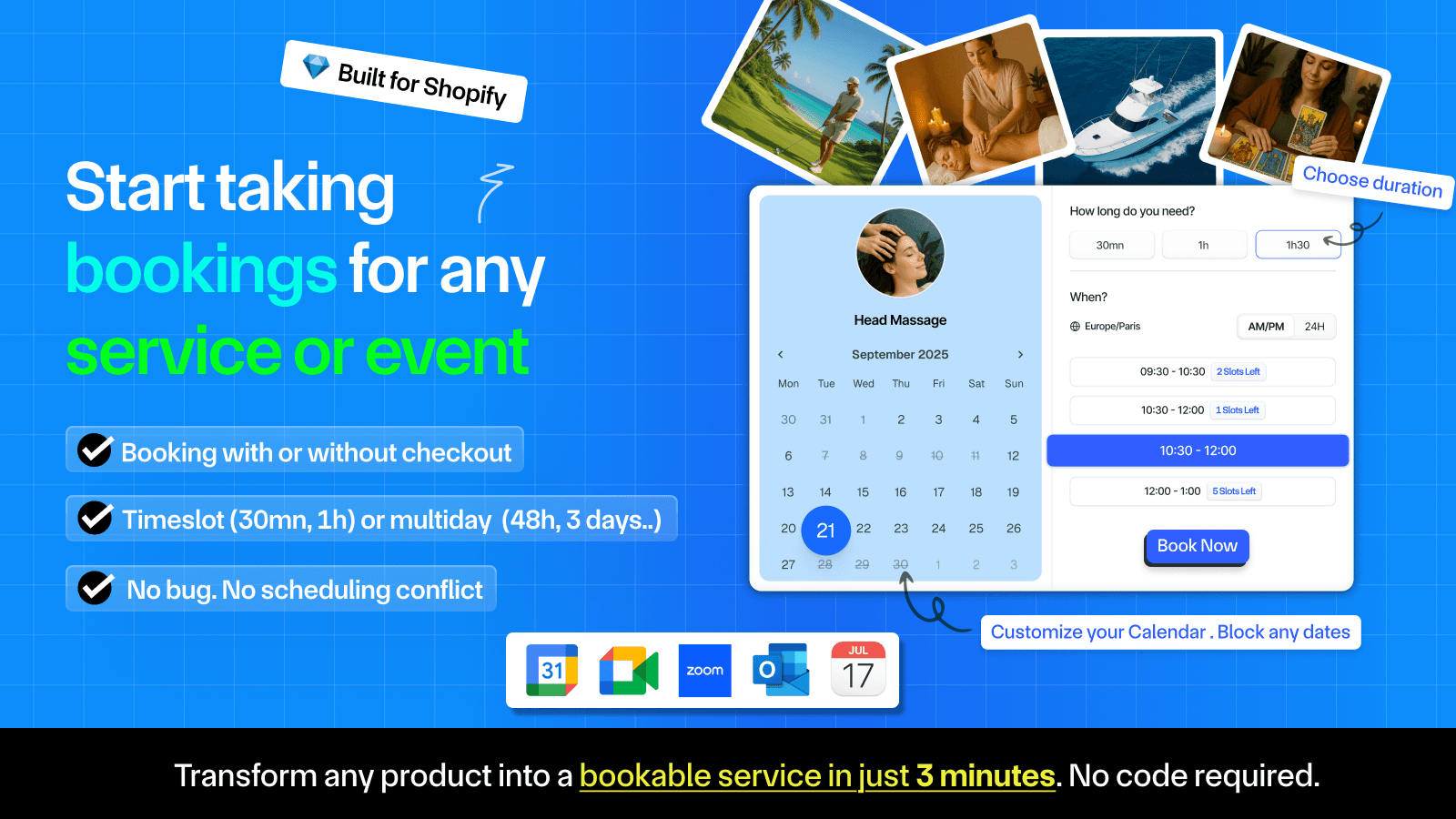 cowlendar helps you to display a calendar widget on any product