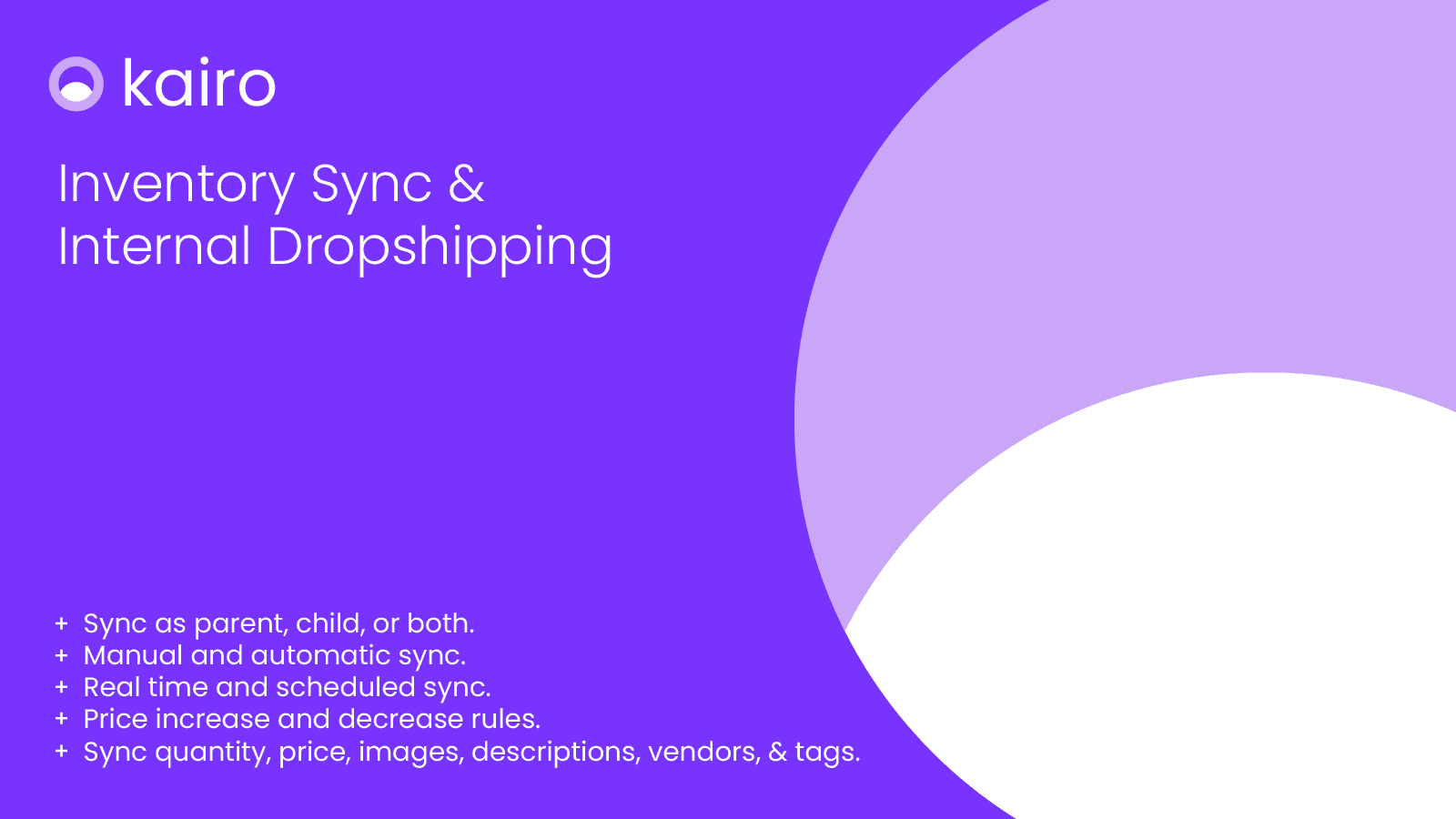 Kairo is an inventory syncing app meant for Shopify stores.