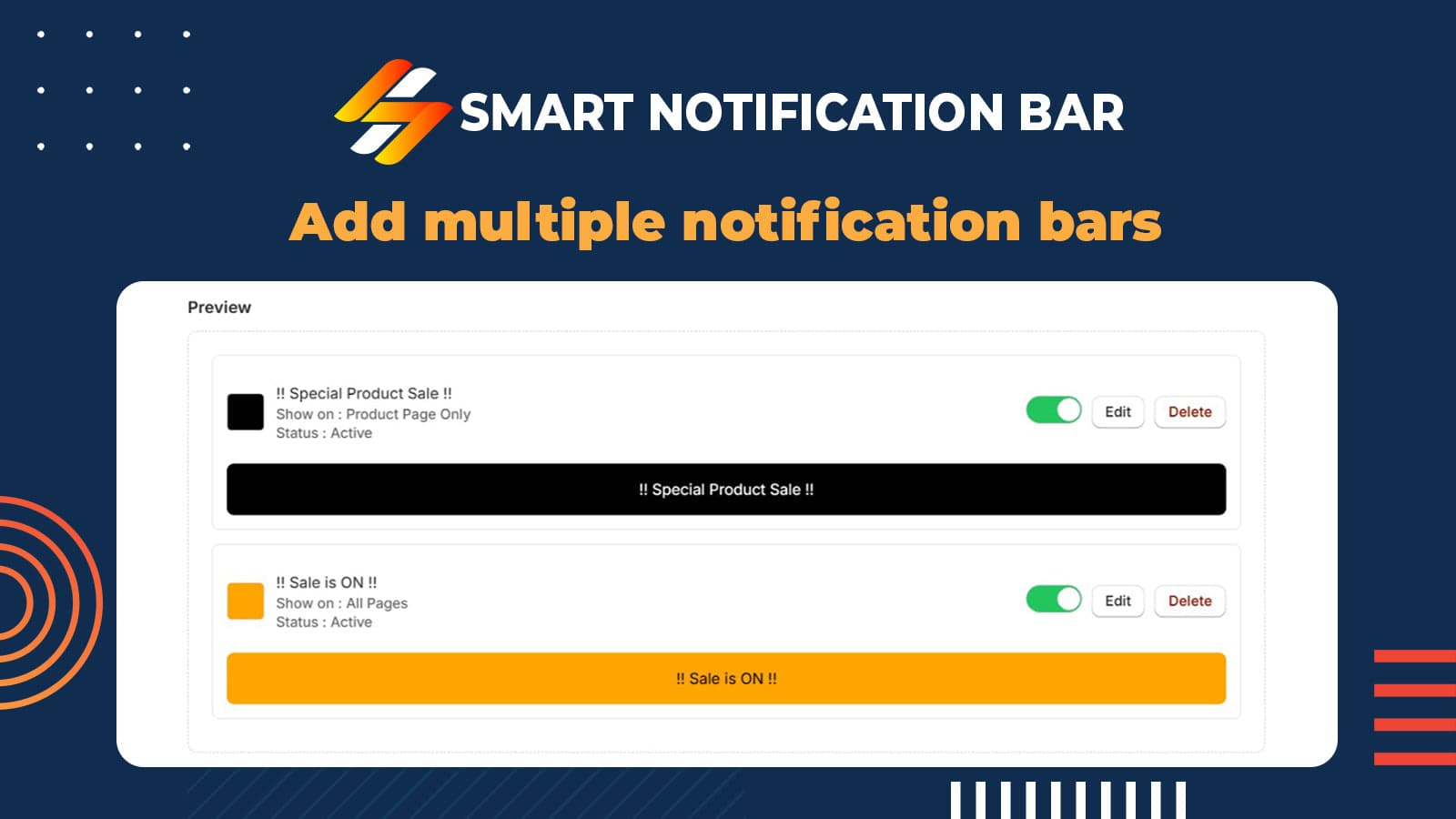 Multiple bars