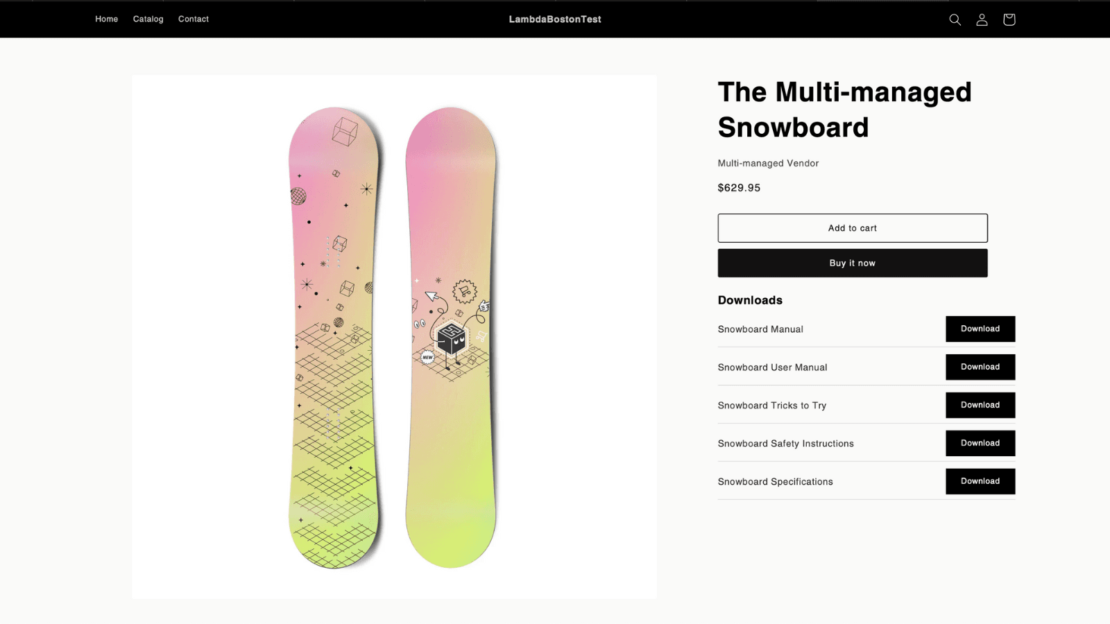Professional downloads section on a product page.
