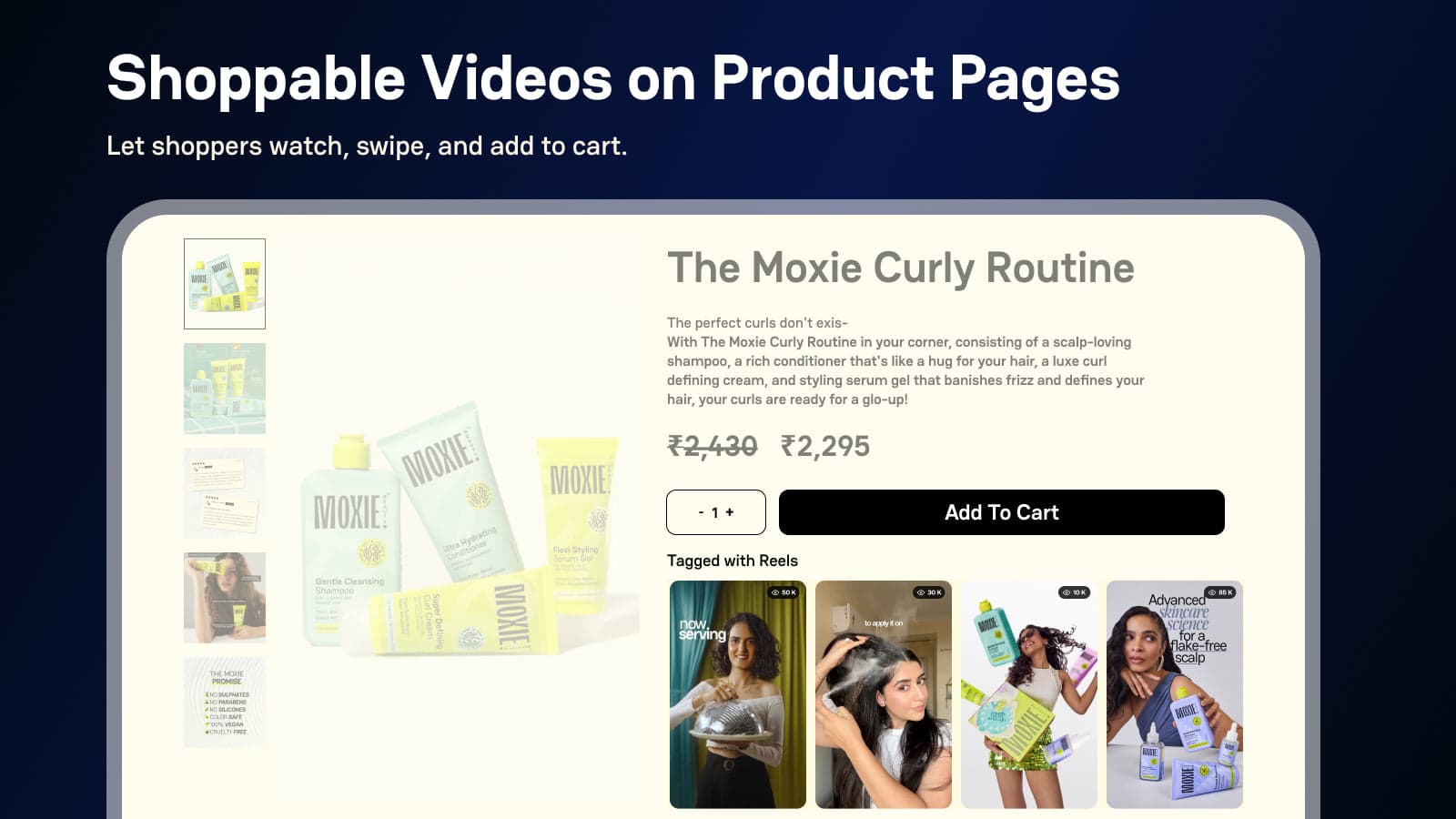 Shoppable Video on Product Pages