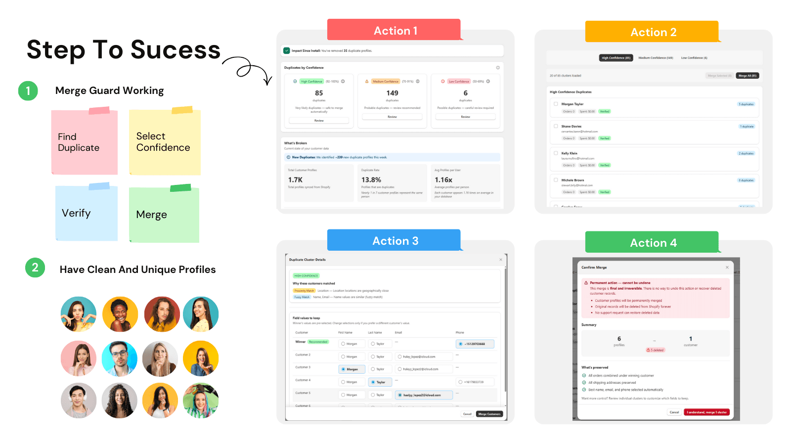 Home Page (Confidence-based duplicate detection dashboard)