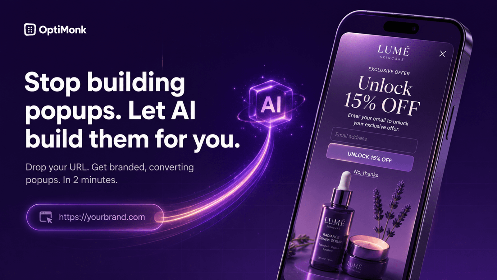 build better email pop ups, faster with the ai popup builder