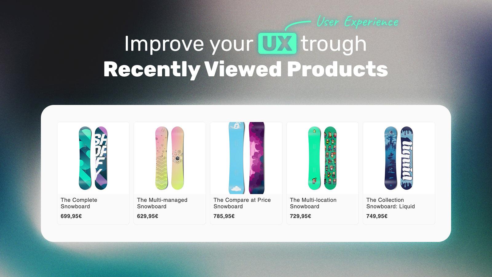 ESSY Recently Viewed Products improves User Experience