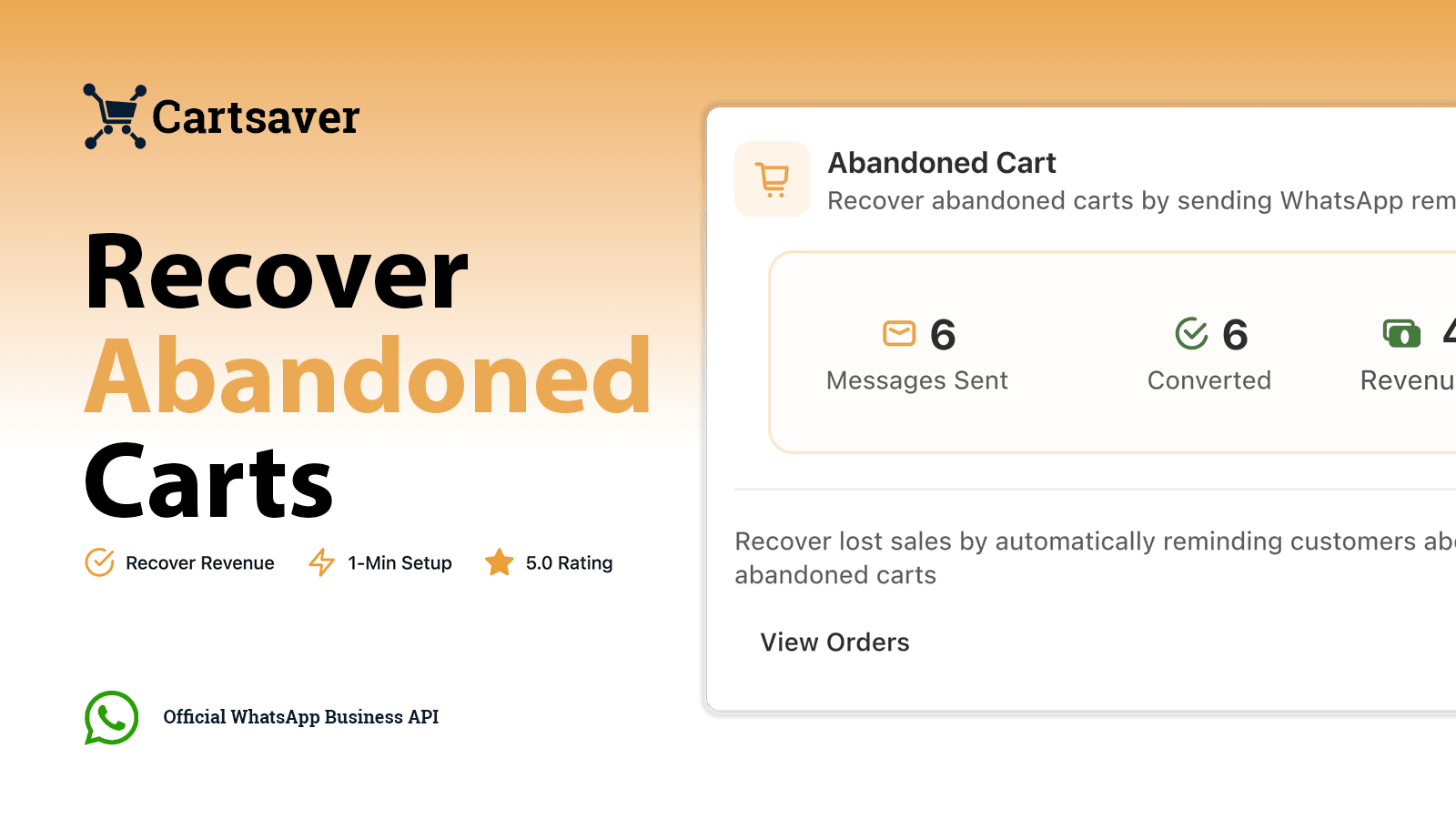Recover Abandoned Carts with WhatsApp