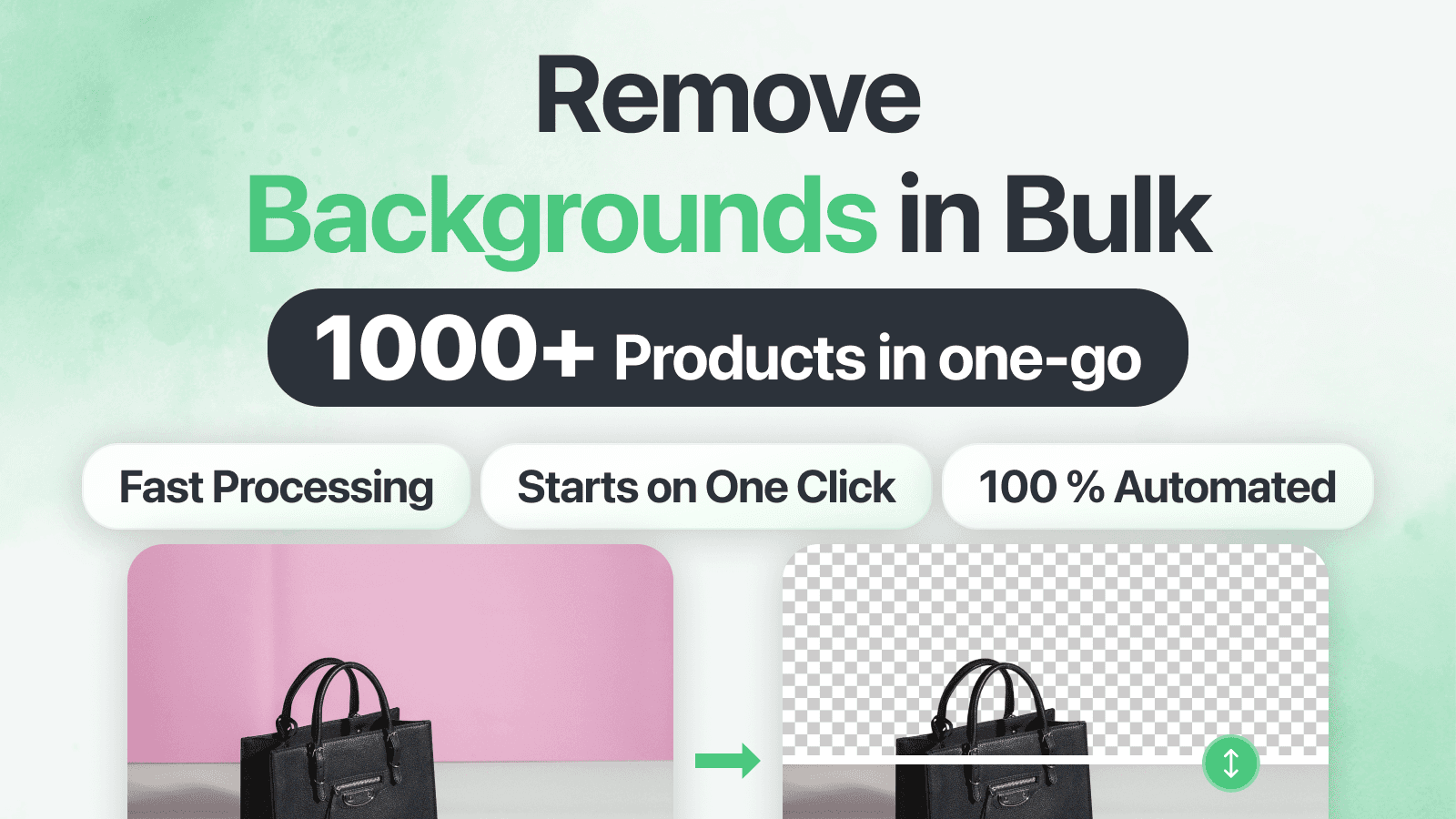 Bulk background removal tool removing product image