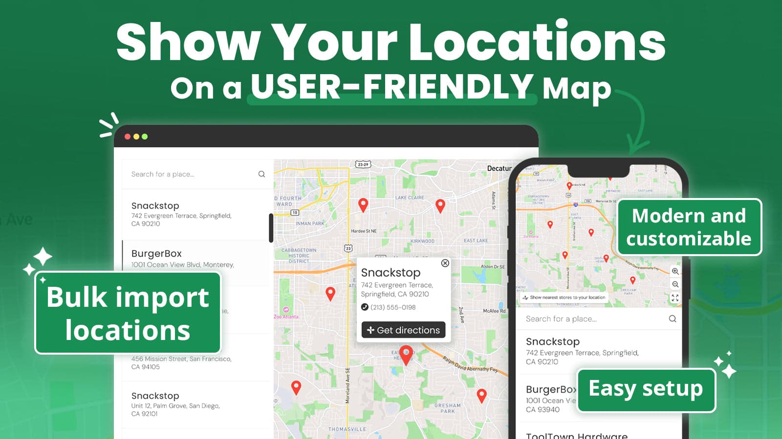 Show Your Locations on a User_Friendly Map